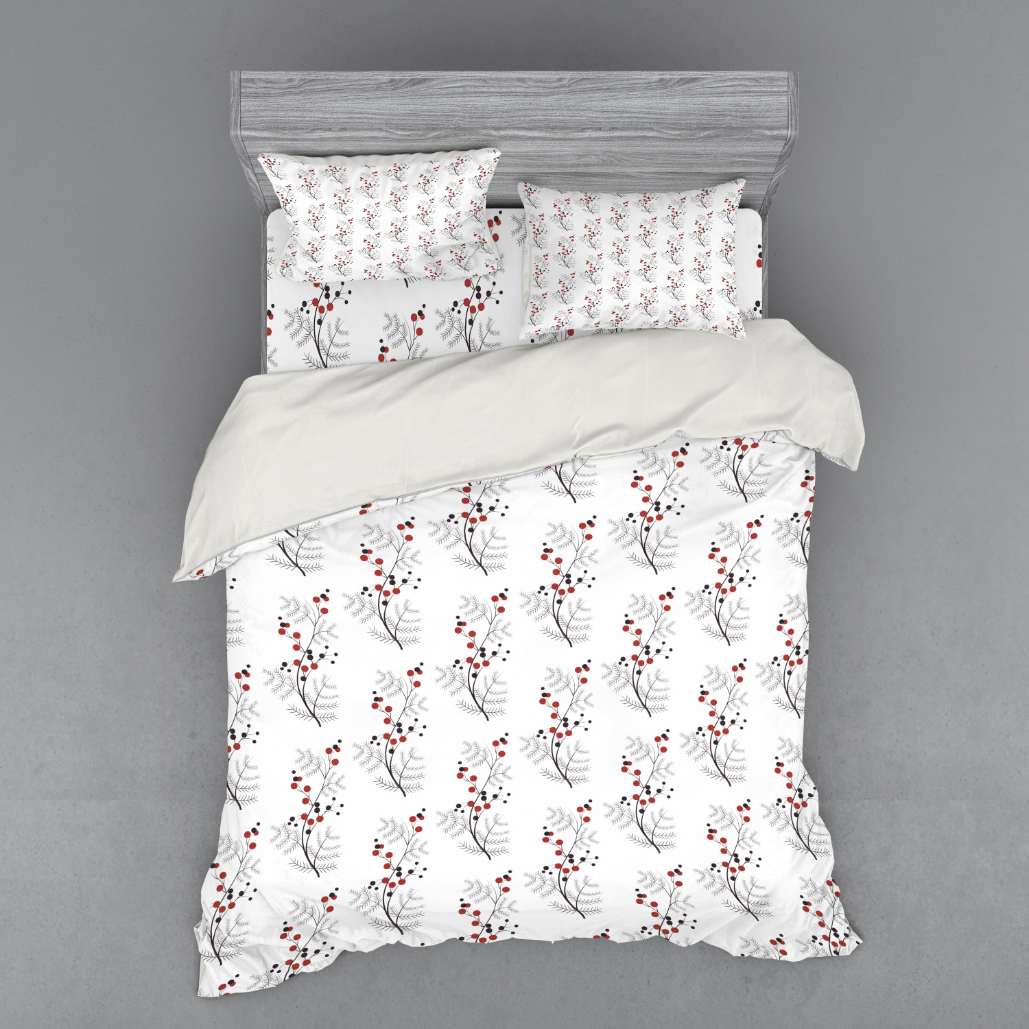 Ambesonne Flower Art Bedding Set Duvet Cover Sham Fitted Sheet in 3 Sizes - Picture 55 of 244