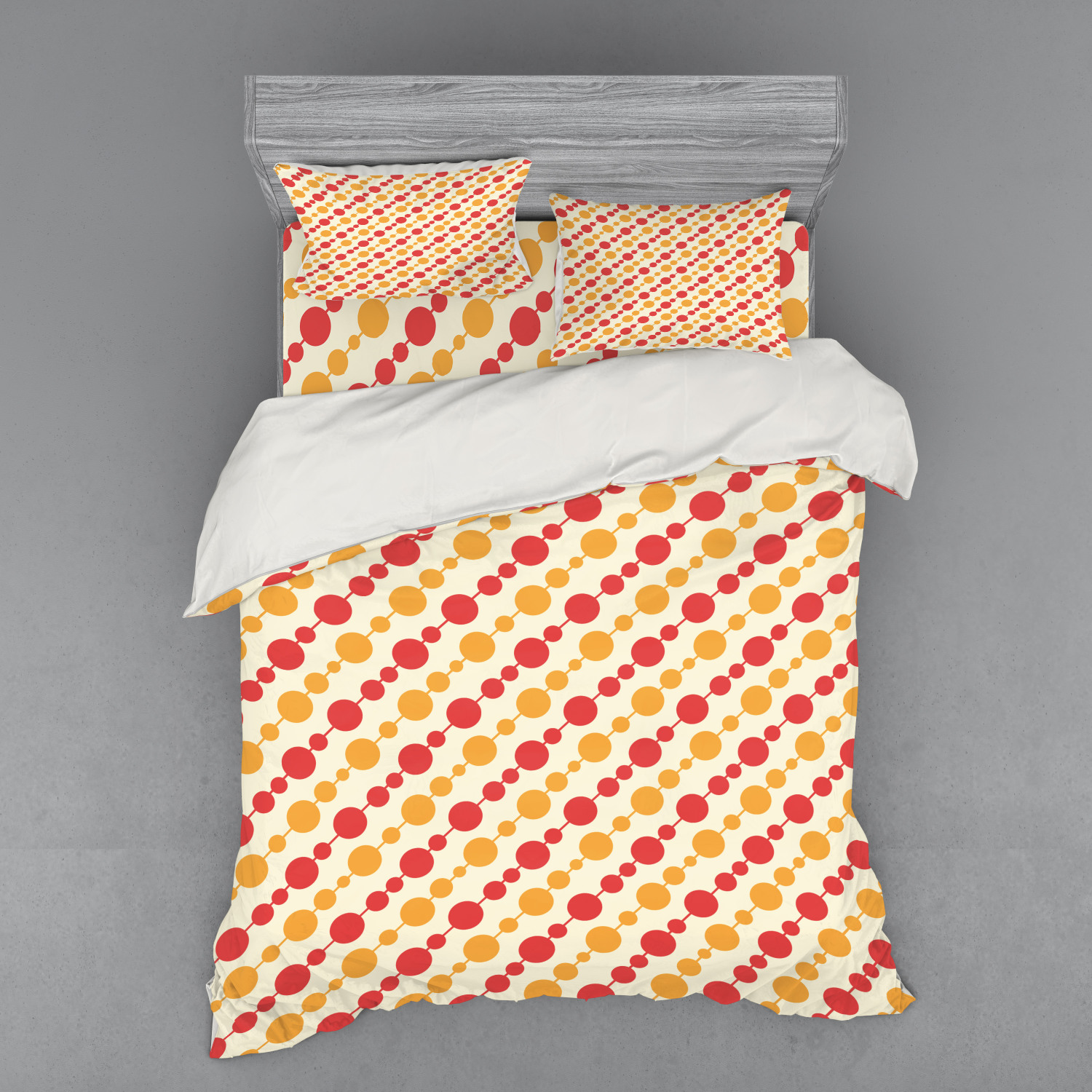 Ambesonne Retro Scene Bedding Set Duvet Cover Sham Fitted Sheet in 3 Sizes - Picture 19 of 244