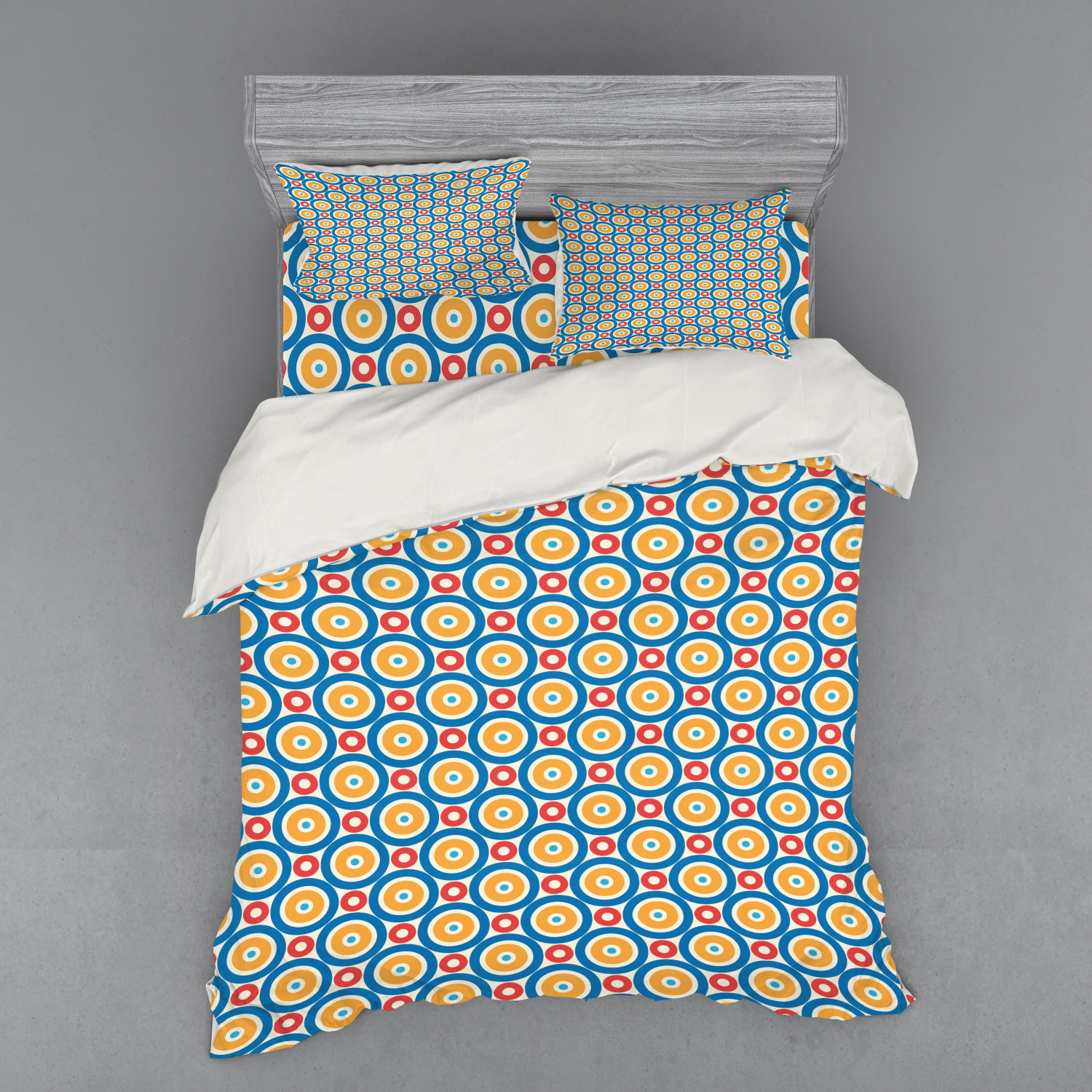 Ambesonne Retro Scene Bedding Set Duvet Cover Sham Fitted Sheet in 3 Sizes - Picture 15 of 244