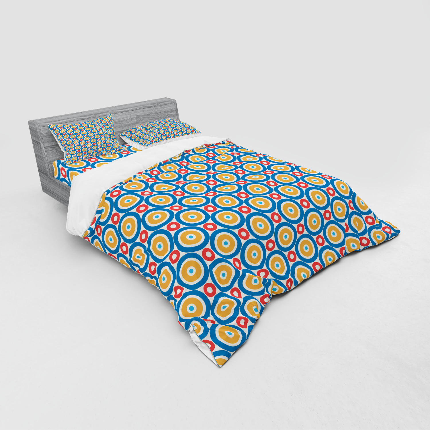 Ambesonne Retro Scene Bedding Set Duvet Cover Sham Fitted Sheet in 3 Sizes - Picture 16 of 244