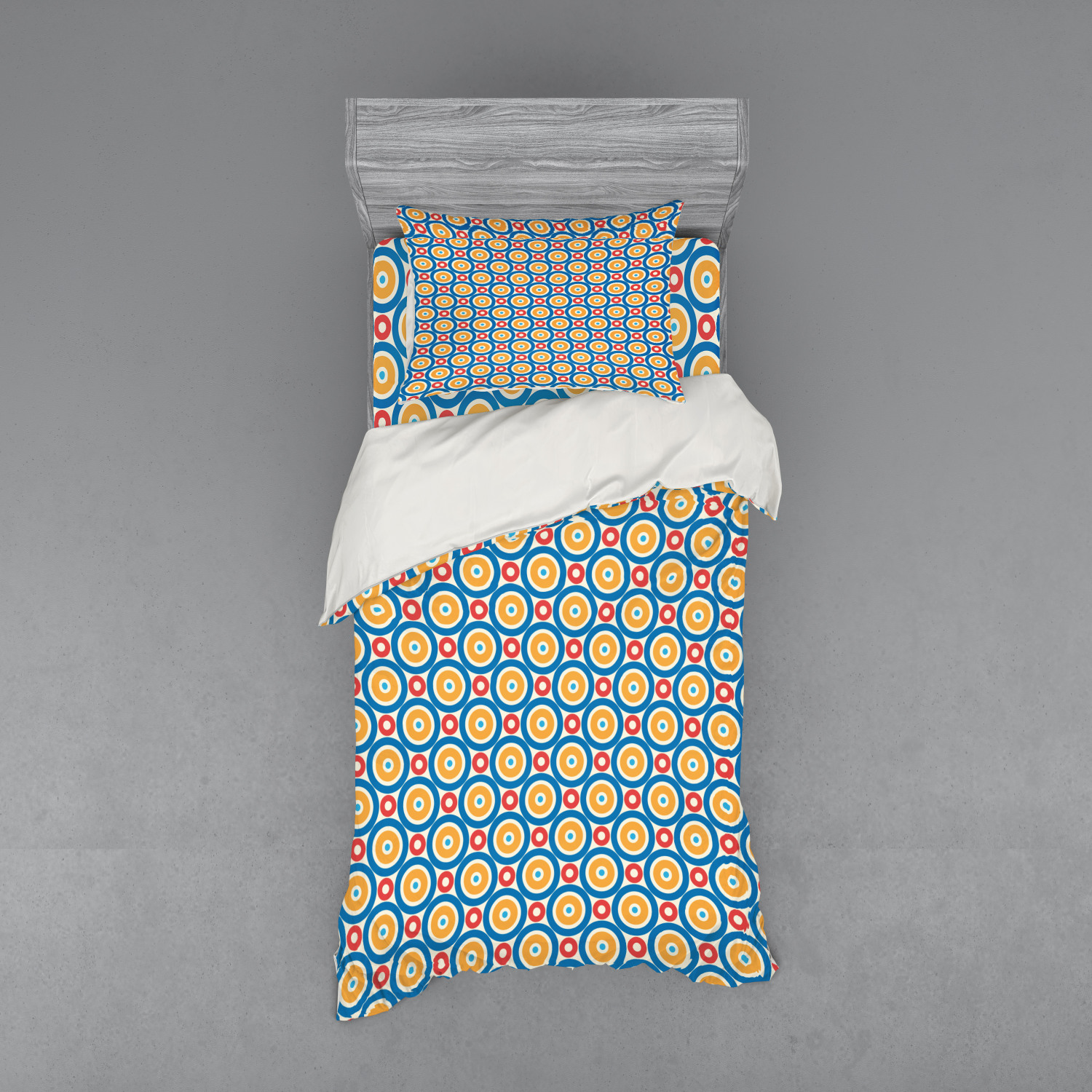 Ambesonne Retro Scene Bedding Set Duvet Cover Sham Fitted Sheet in 3 Sizes - Picture 13 of 244