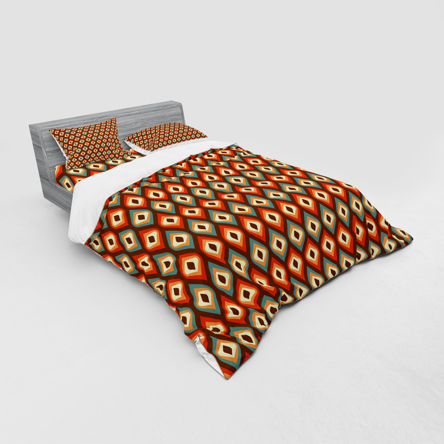 Ambesonne Vintage Scene Bedding Set Duvet Cover Sham Fitted Sheet in 3 Sizes - Picture 232 of 244