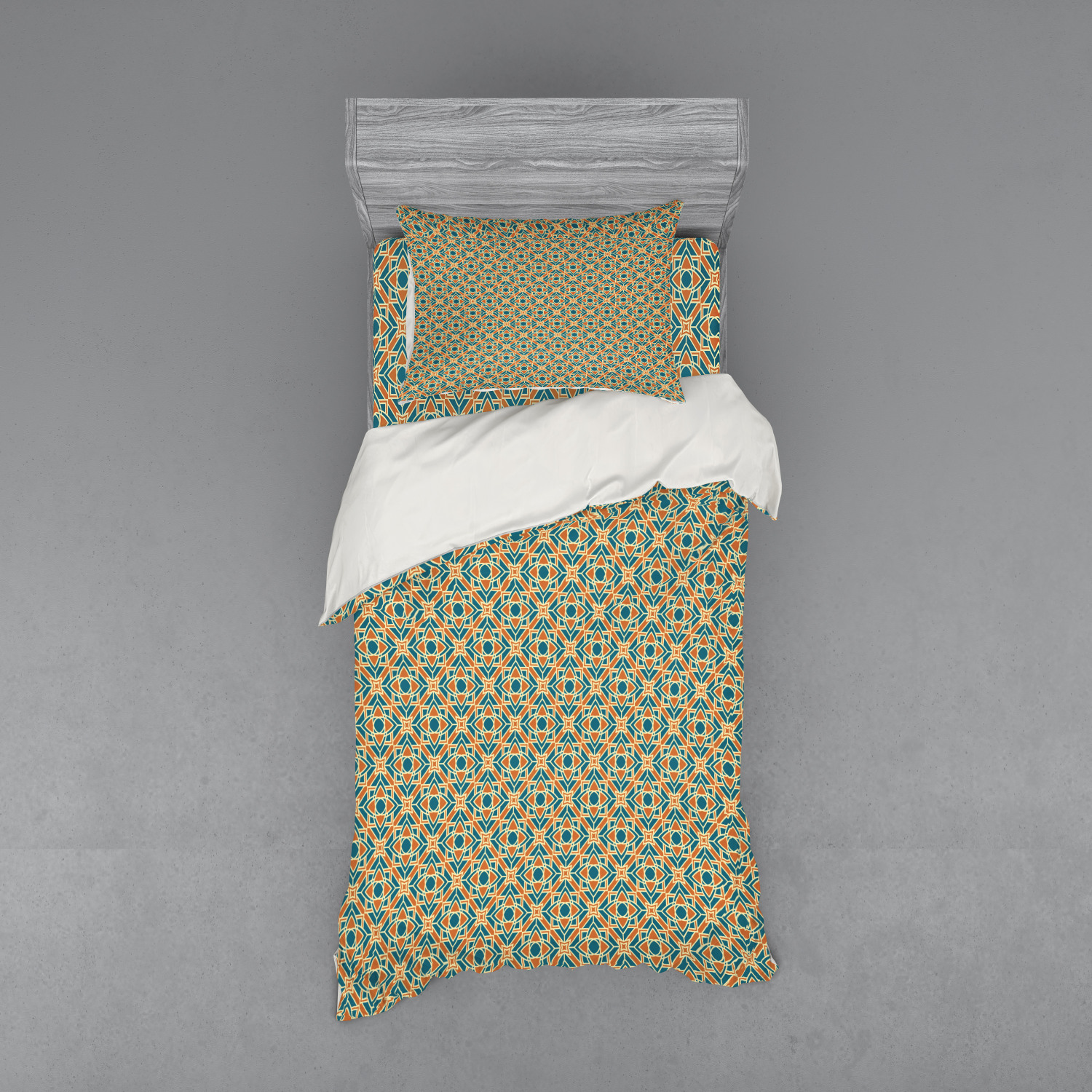Ambesonne Flower Art Bedding Set Duvet Cover Sham Fitted Sheet in 3 Sizes - Picture 49 of 244