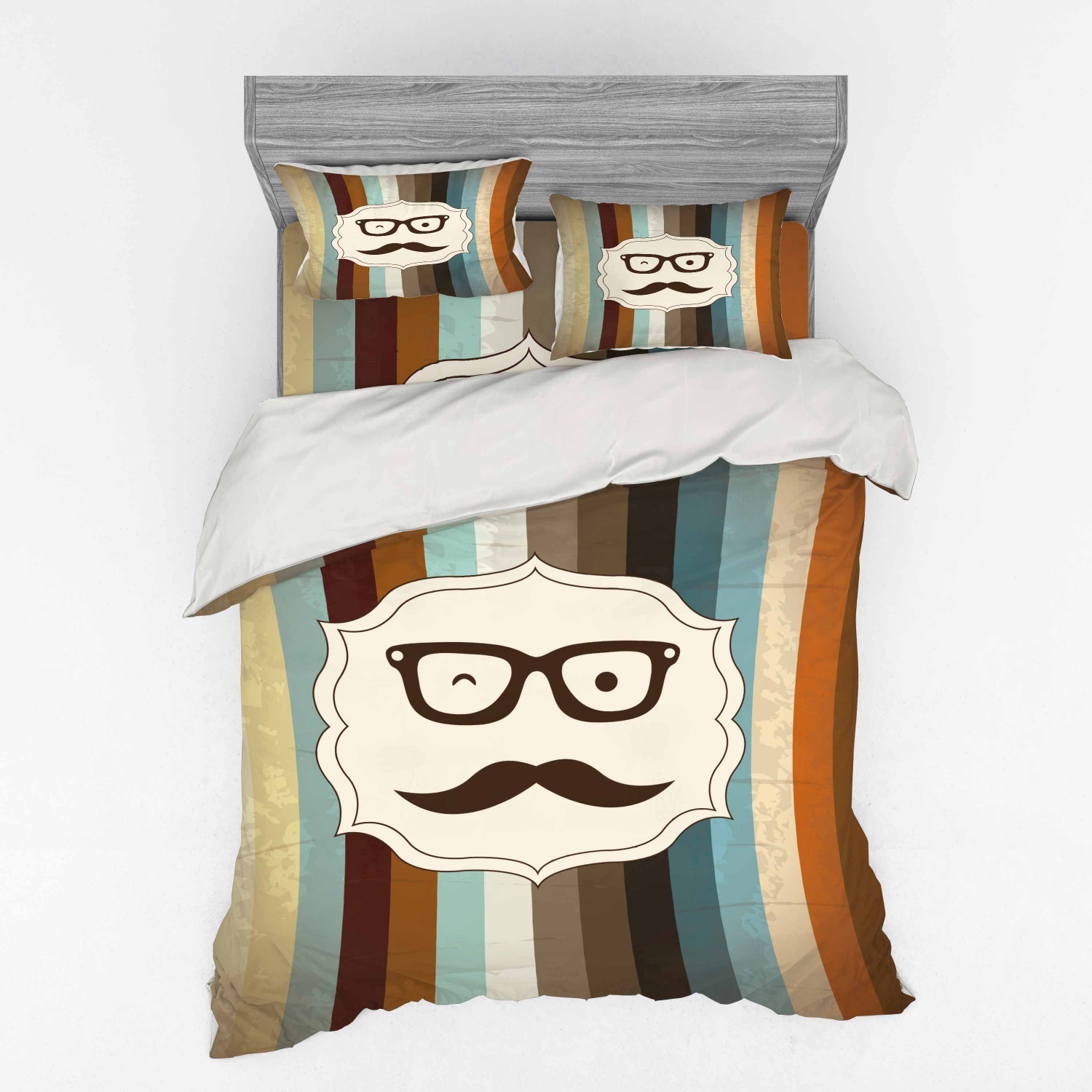 Ambesonne Funny Bedding Set Duvet Cover Sham Fitted Sheet in 3 Sizes eBay