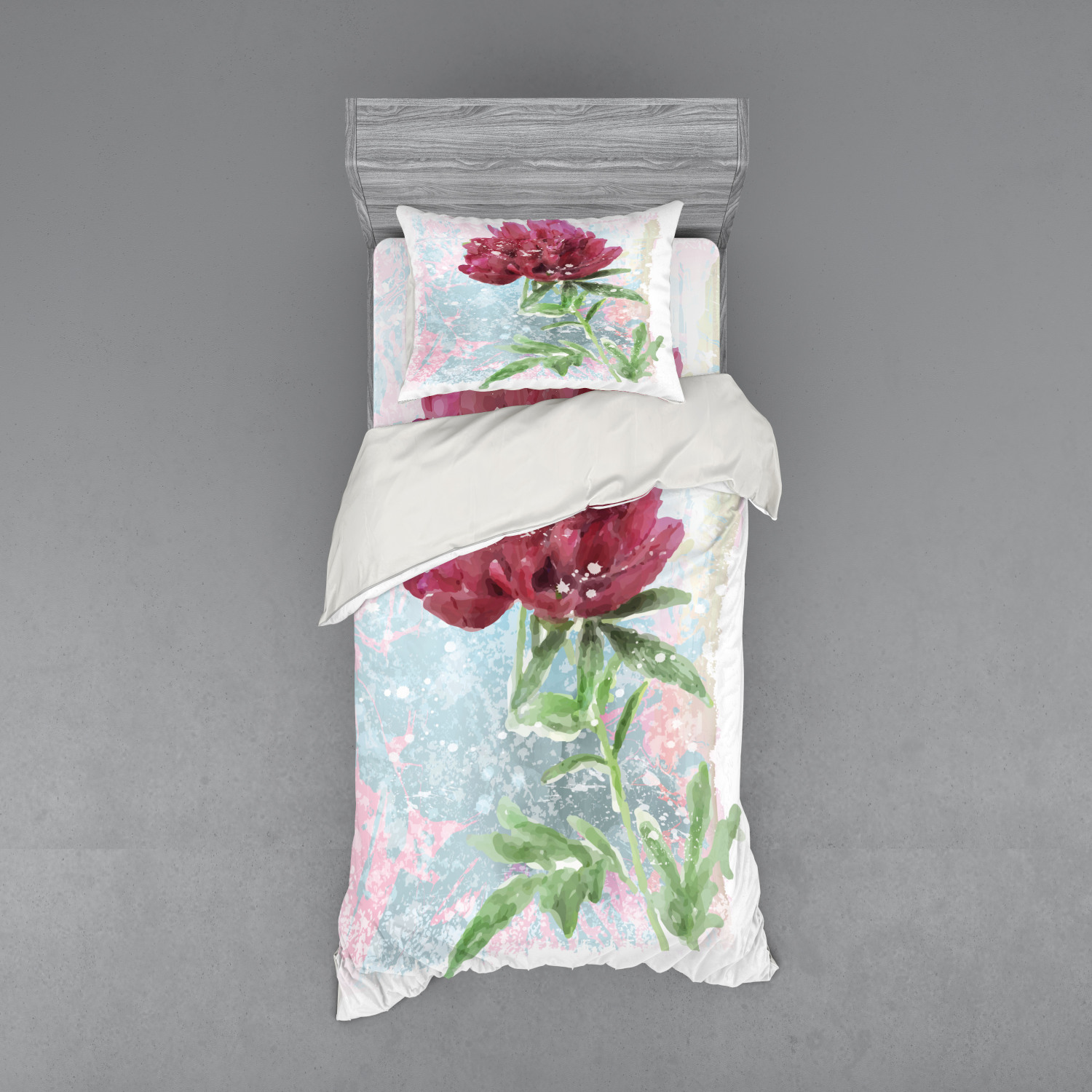 Ambesonne Retro Scene Bedding Set Duvet Cover Sham Fitted Sheet in 3 Sizes - Picture 157 of 244