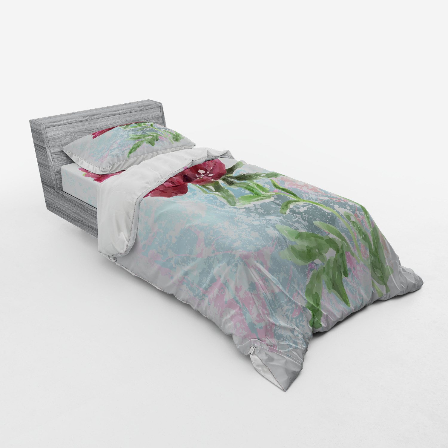 Ambesonne Retro Scene Bedding Set Duvet Cover Sham Fitted Sheet in 3 Sizes - Picture 158 of 244