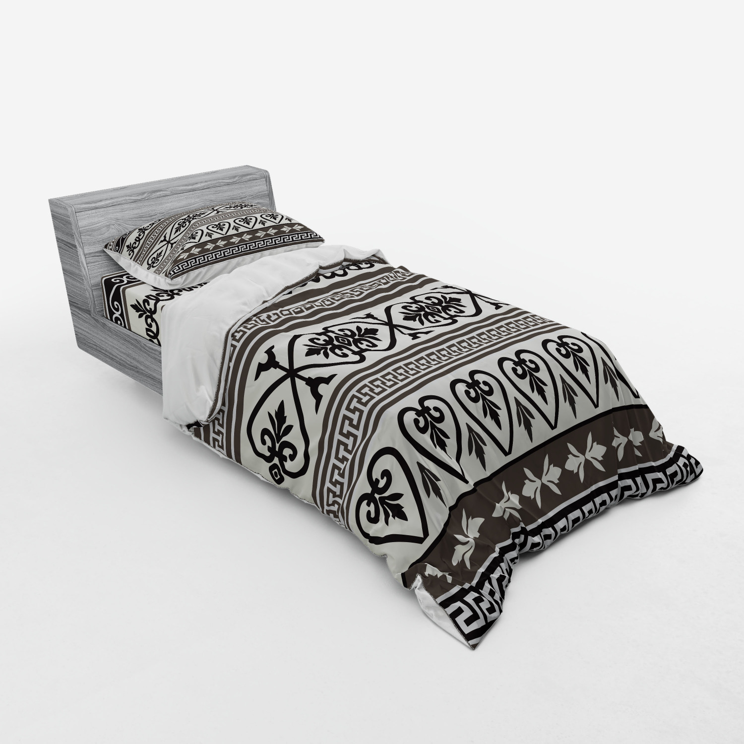 Ambesonne Ethnic Design Bedding Set Duvet Cover Sham Fitted Sheet in 3 Sizes - Picture 22 of 240