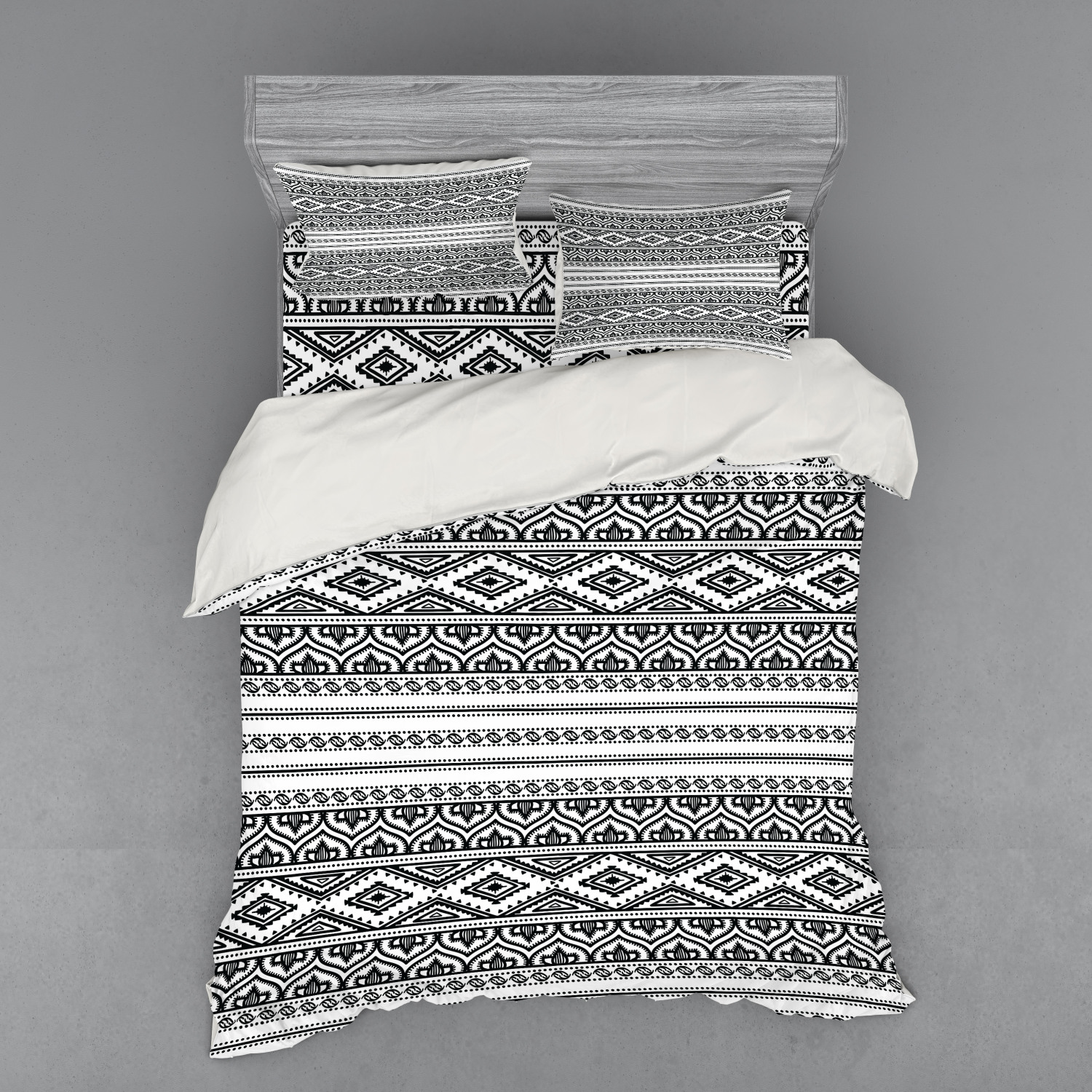 Ambesonne Ethnic Design Bedding Set Duvet Cover Sham Fitted Sheet in 3 Sizes - Picture 175 of 240