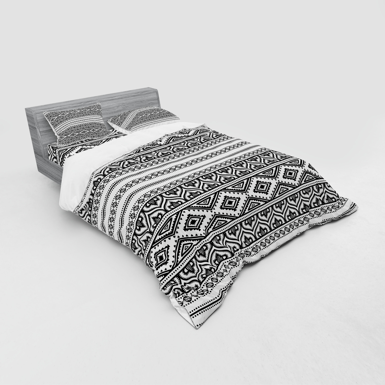 Ambesonne Ethnic Design Bedding Set Duvet Cover Sham Fitted Sheet in 3 Sizes - Picture 176 of 240