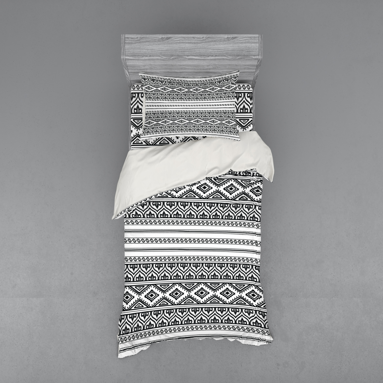 Ambesonne Ethnic Design Bedding Set Duvet Cover Sham Fitted Sheet in 3 Sizes - Picture 173 of 240