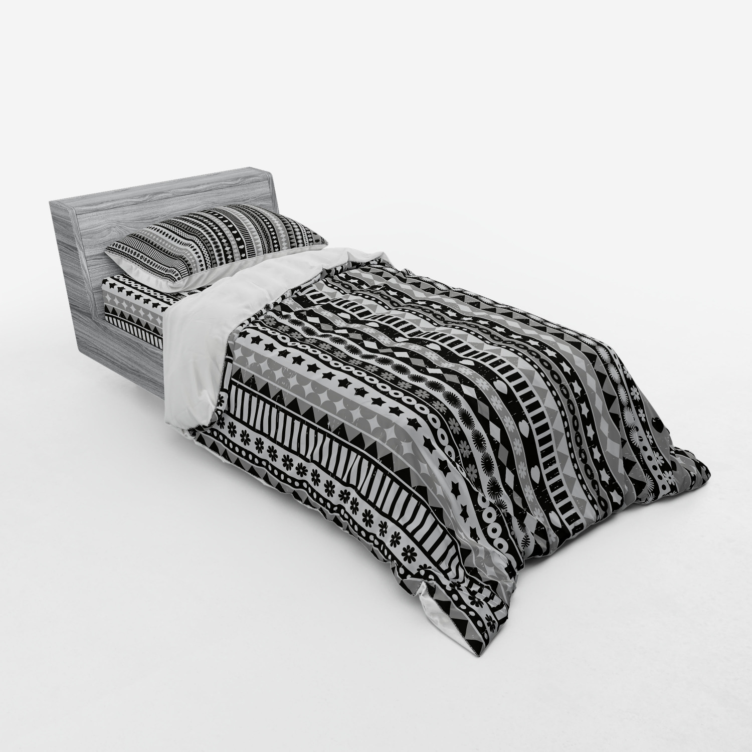 Ambesonne Retro Scene Bedding Set Duvet Cover Sham Fitted Sheet in 3 Sizes - Picture 98 of 244