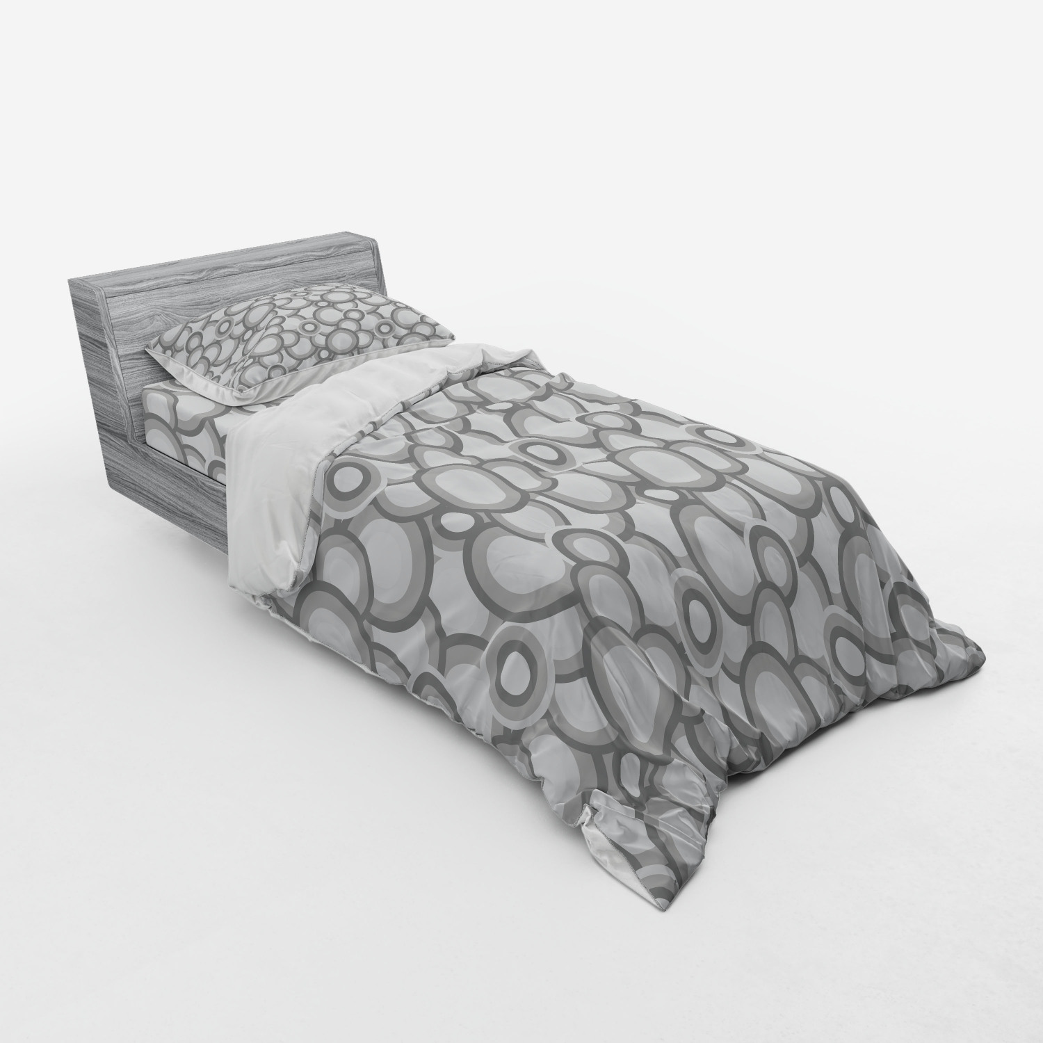 Ambesonne Retro Scene Bedding Set Duvet Cover Sham Fitted Sheet in 3 Sizes - Picture 102 of 244