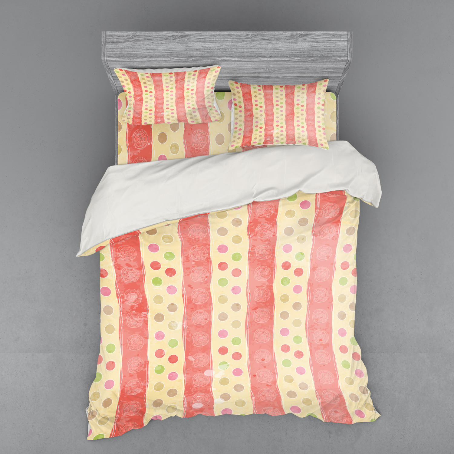 Ambesonne Retro Scene Bedding Set Duvet Cover Sham Fitted Sheet in 3 Sizes - Picture 135 of 244