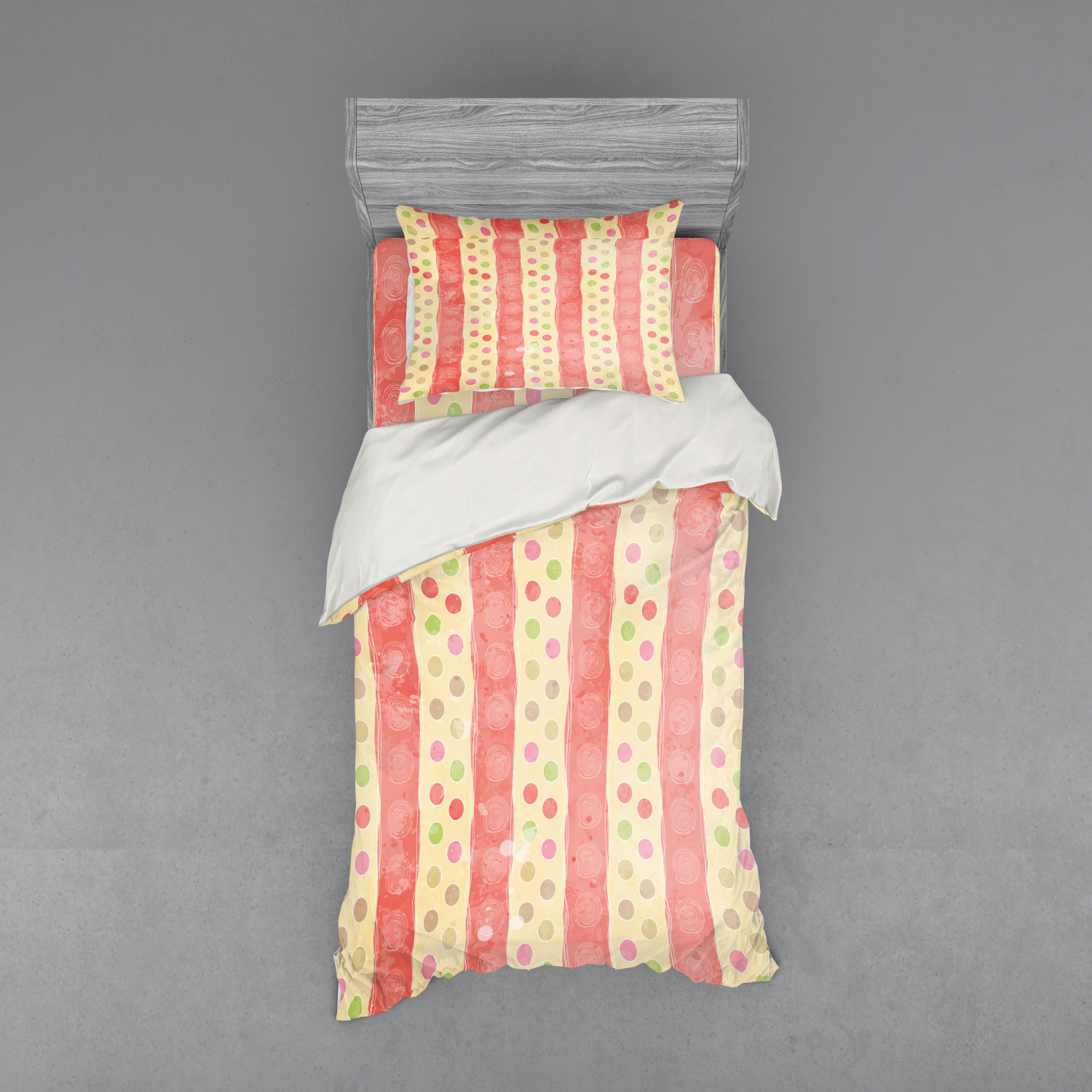 Ambesonne Retro Scene Bedding Set Duvet Cover Sham Fitted Sheet in 3 Sizes - Picture 133 of 244