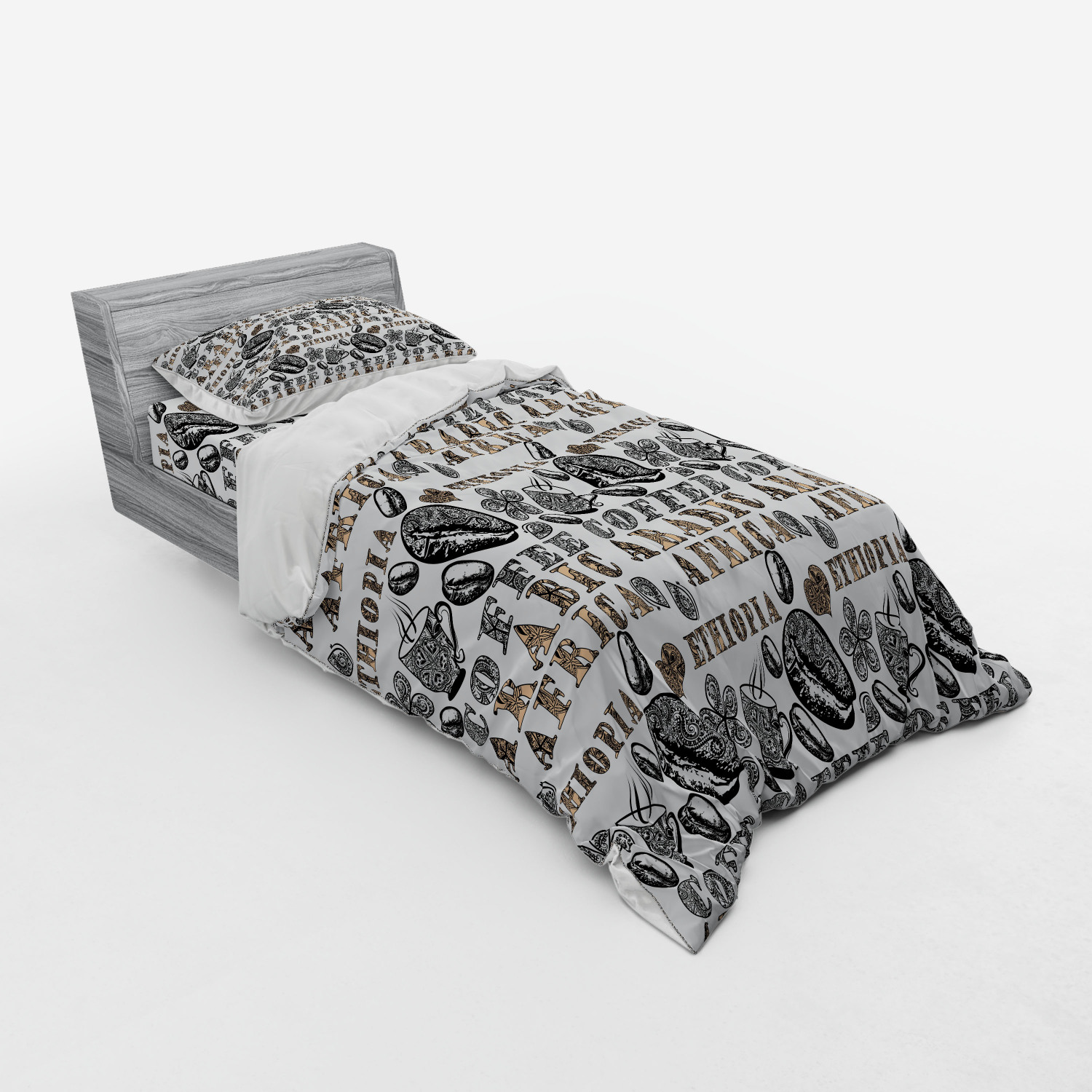 Ambesonne Ethnic Design Bedding Set Duvet Cover Sham Fitted Sheet in 3 Sizes - Picture 54 of 240