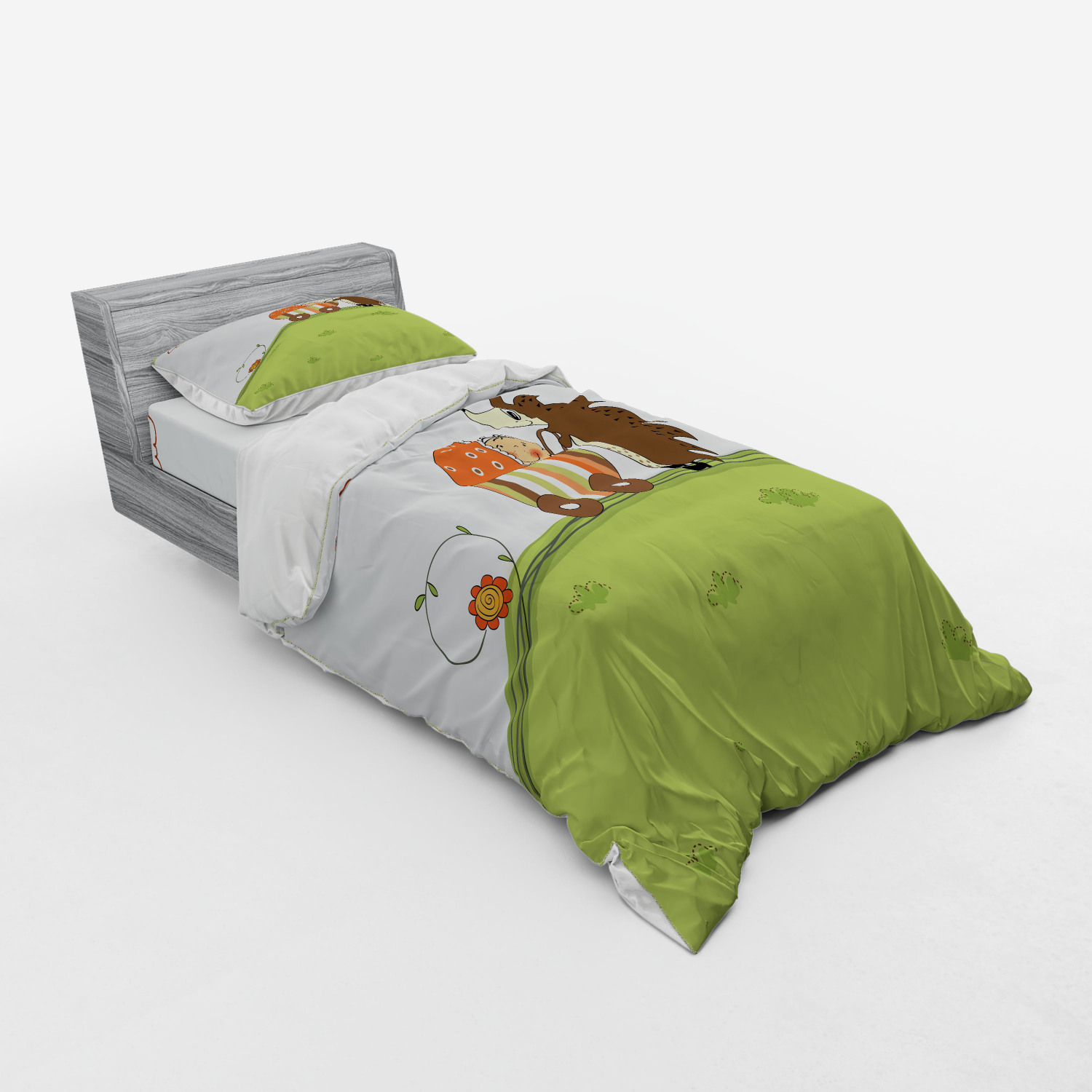 Ambesonne Funny Bedding Set Duvet Cover Sham Fitted Sheet in 3 Sizes eBay