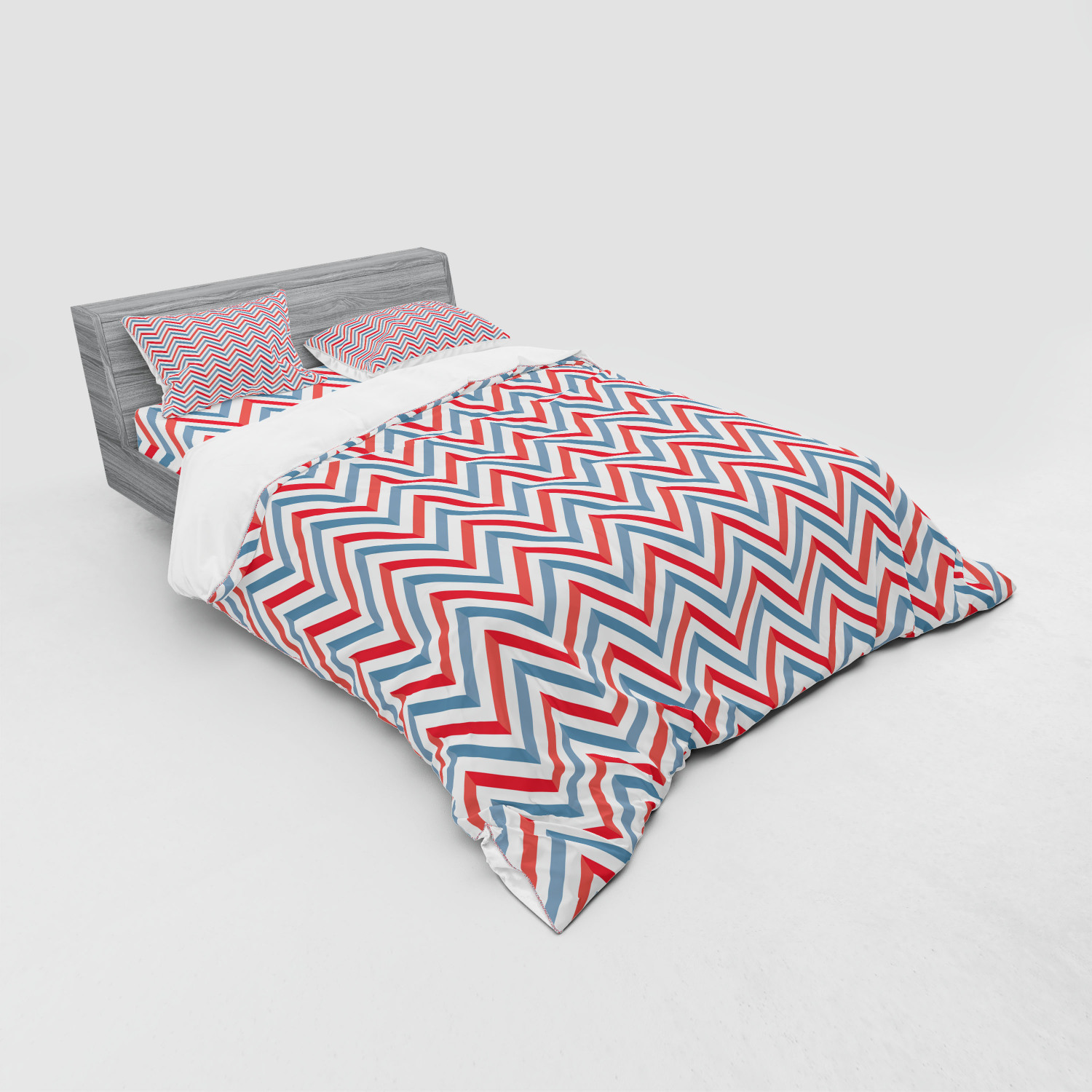 Ambesonne Retro Scene Bedding Set Duvet Cover Sham Fitted Sheet in 3 Sizes - Picture 156 of 244