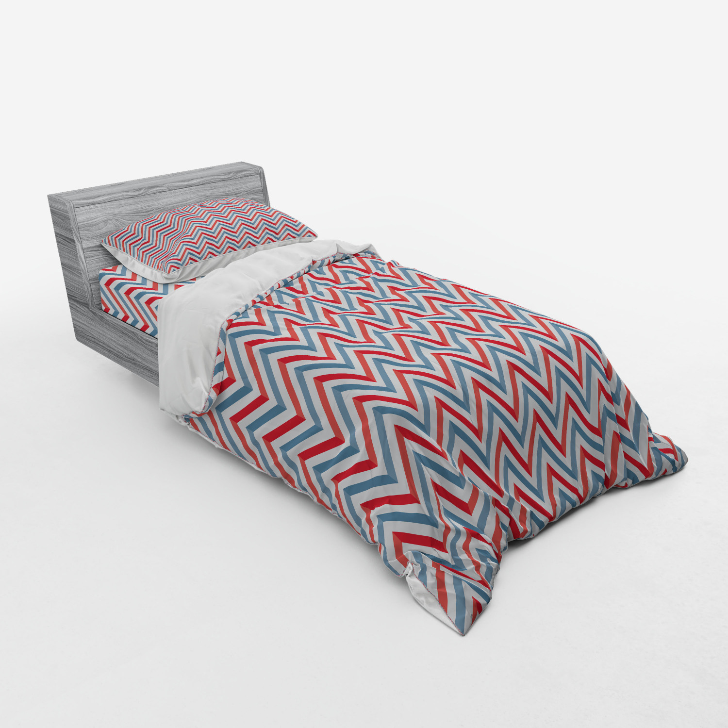 Ambesonne Retro Scene Bedding Set Duvet Cover Sham Fitted Sheet in 3 Sizes - Picture 154 of 244
