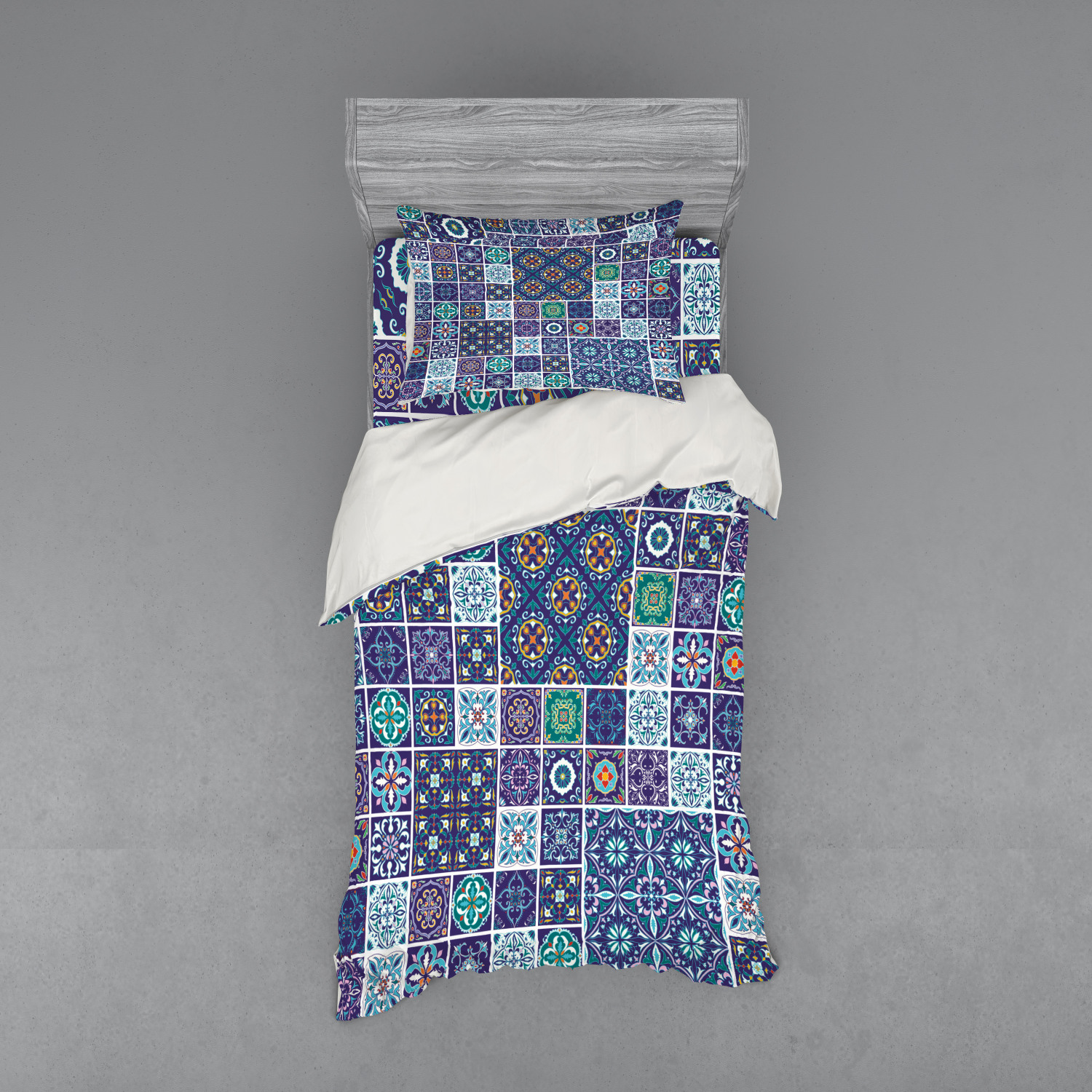Ambesonne Ethnic Design Bedding Set Duvet Cover Sham Fitted Sheet in 3 Sizes - Picture 221 of 240