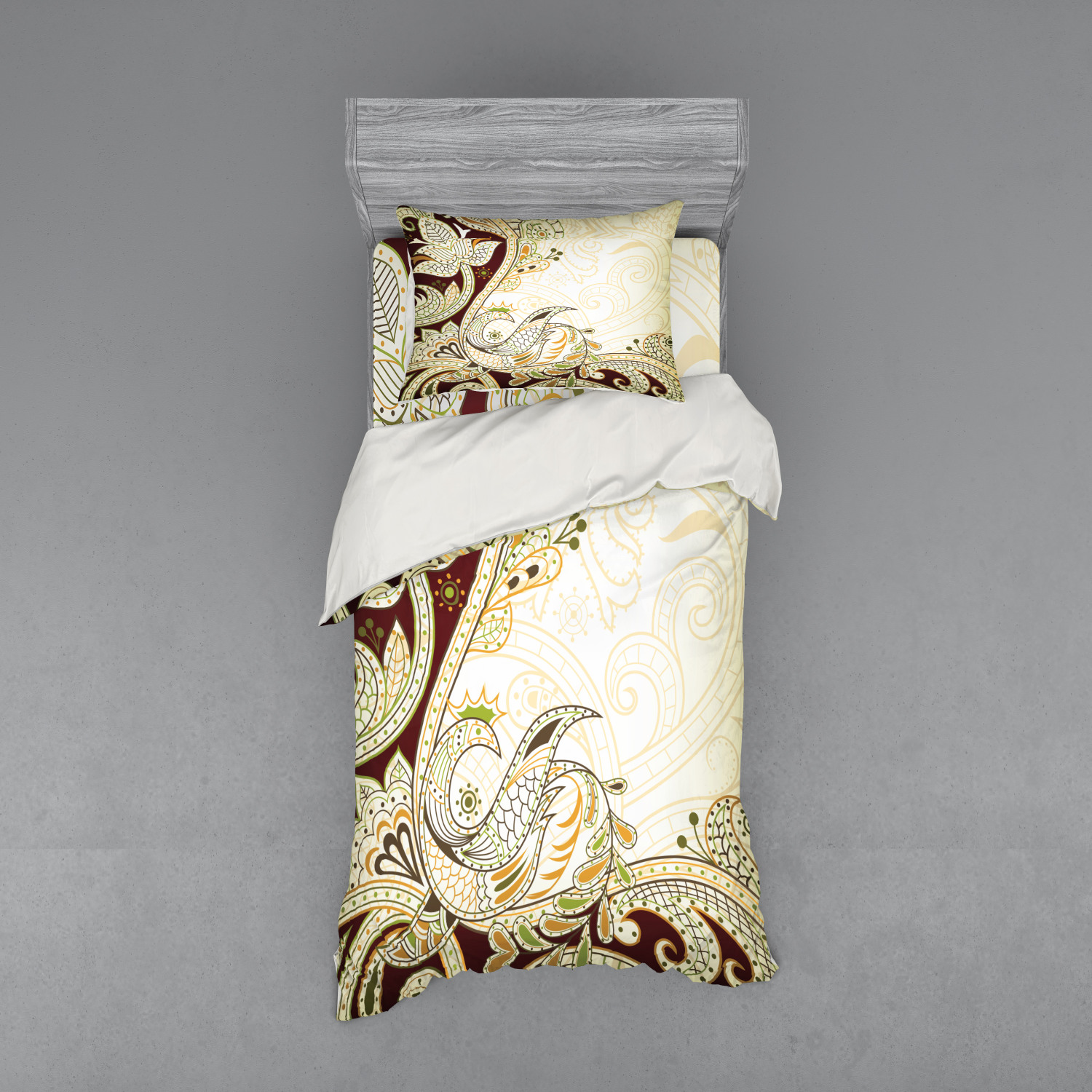 Ambesonne Ethnic Design Bedding Set Duvet Cover Sham Fitted Sheet in 3 Sizes - Picture 165 of 240