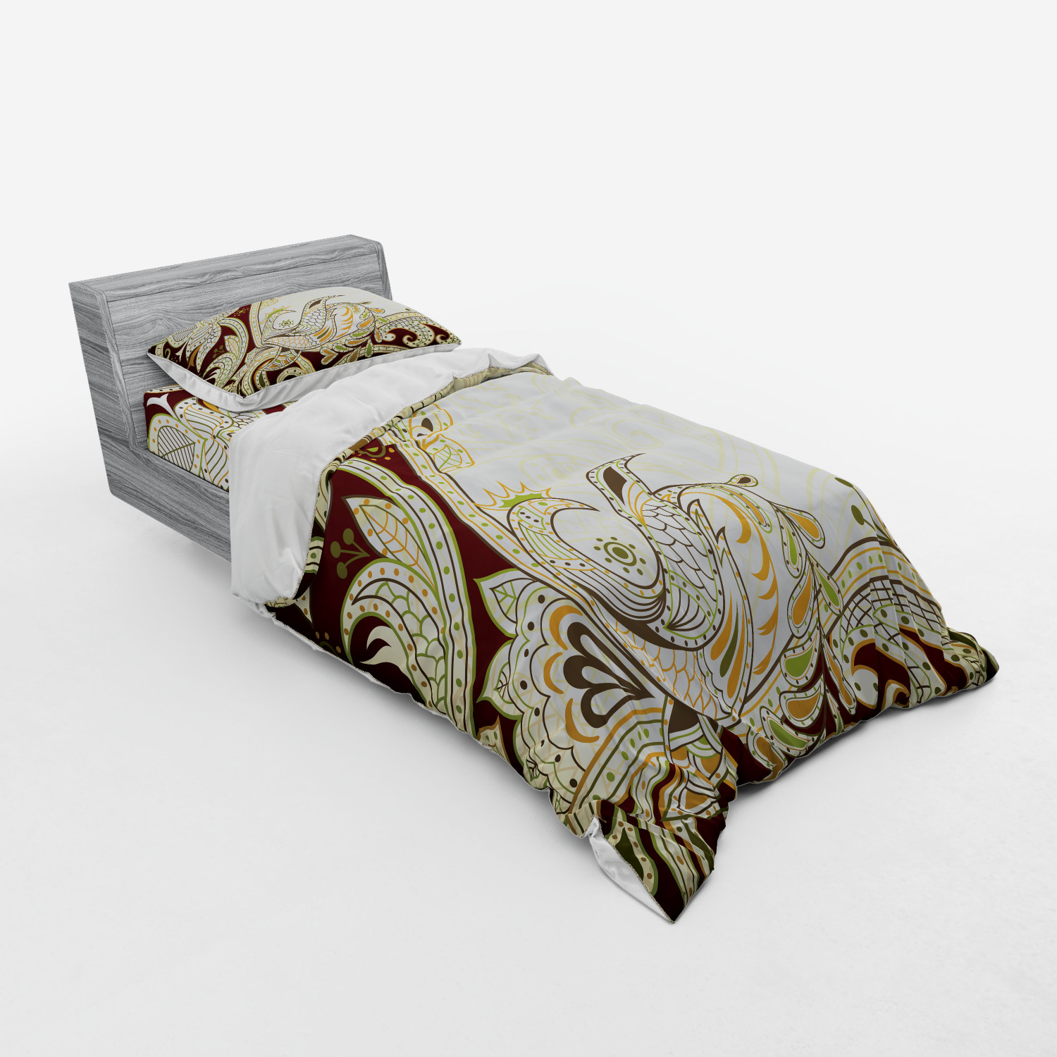 Ambesonne Ethnic Design Bedding Set Duvet Cover Sham Fitted Sheet in 3 Sizes - Picture 166 of 240