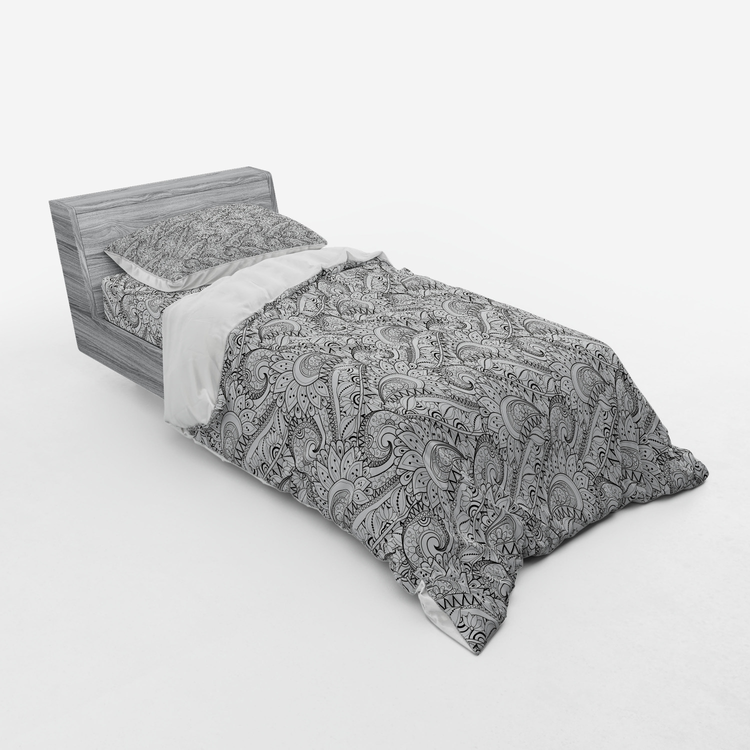 Ambesonne Ethnic Design Bedding Set Duvet Cover Sham Fitted Sheet in 3 Sizes - Picture 190 of 240