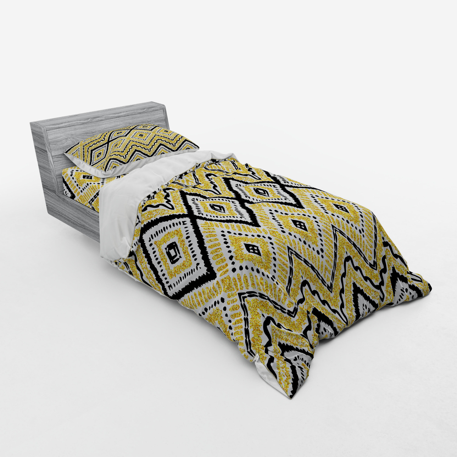 Ambesonne Ethnic Design Bedding Set Duvet Cover Sham Fitted Sheet in 3 Sizes - Picture 50 of 240