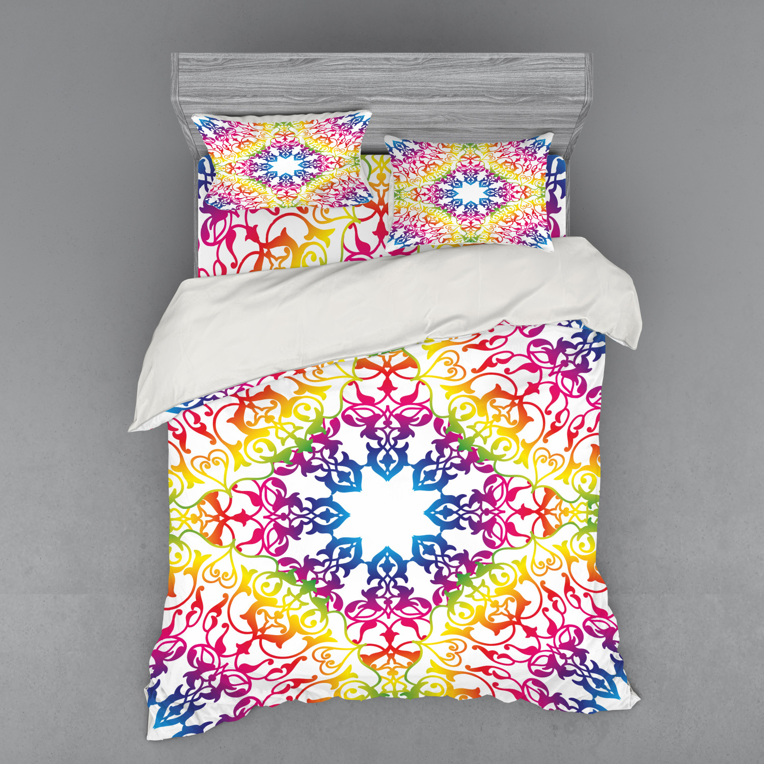 Ambesonne Ethnic Design Bedding Set Duvet Cover Sham Fitted Sheet in 3 Sizes - Picture 11 of 240