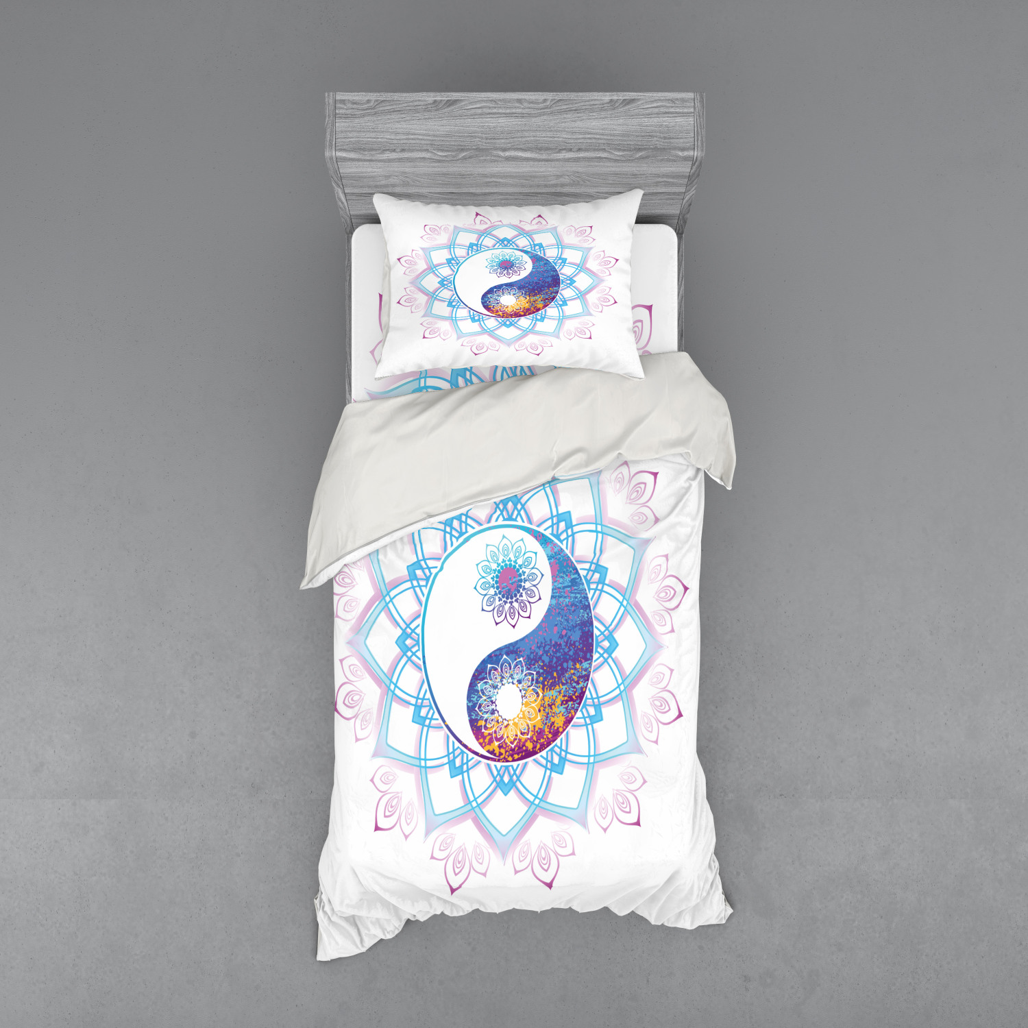Ambesonne Ethnic Design Bedding Set Duvet Cover Sham Fitted Sheet in 3 Sizes - Picture 237 of 240