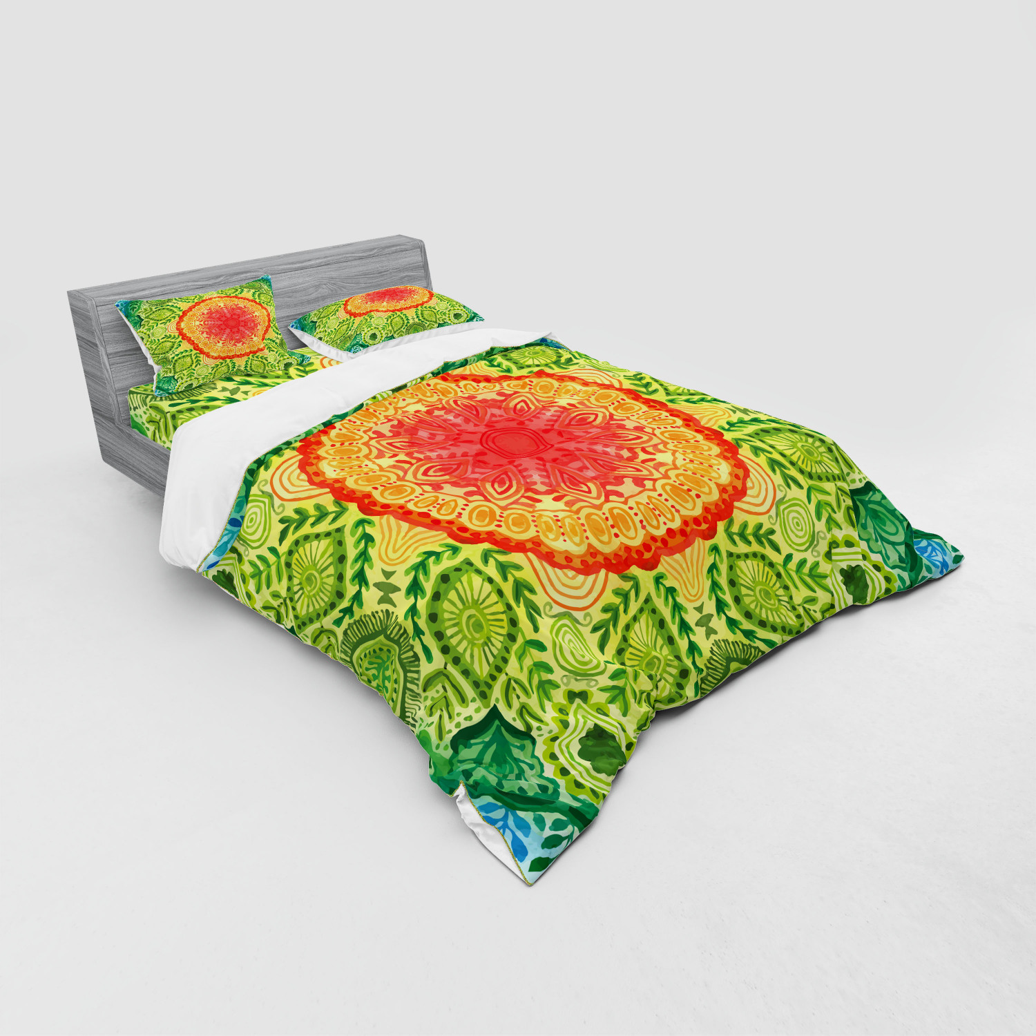 Ambesonne Ethnic Design Bedding Set Duvet Cover Sham Fitted Sheet in 3 Sizes - Picture 136 of 240