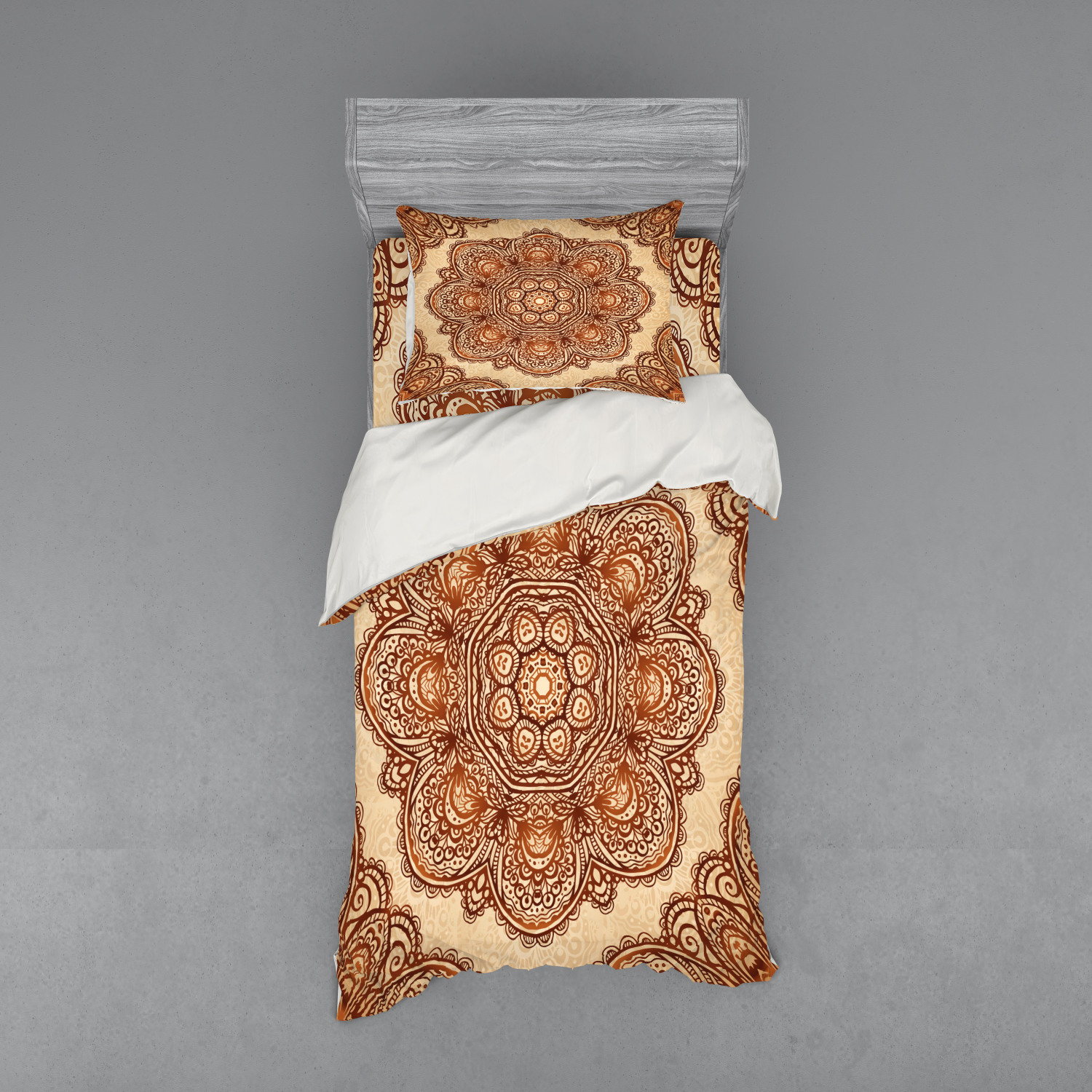 Ambesonne Ethnic Design Bedding Set Duvet Cover Sham Fitted Sheet in 3 Sizes - Picture 149 of 240
