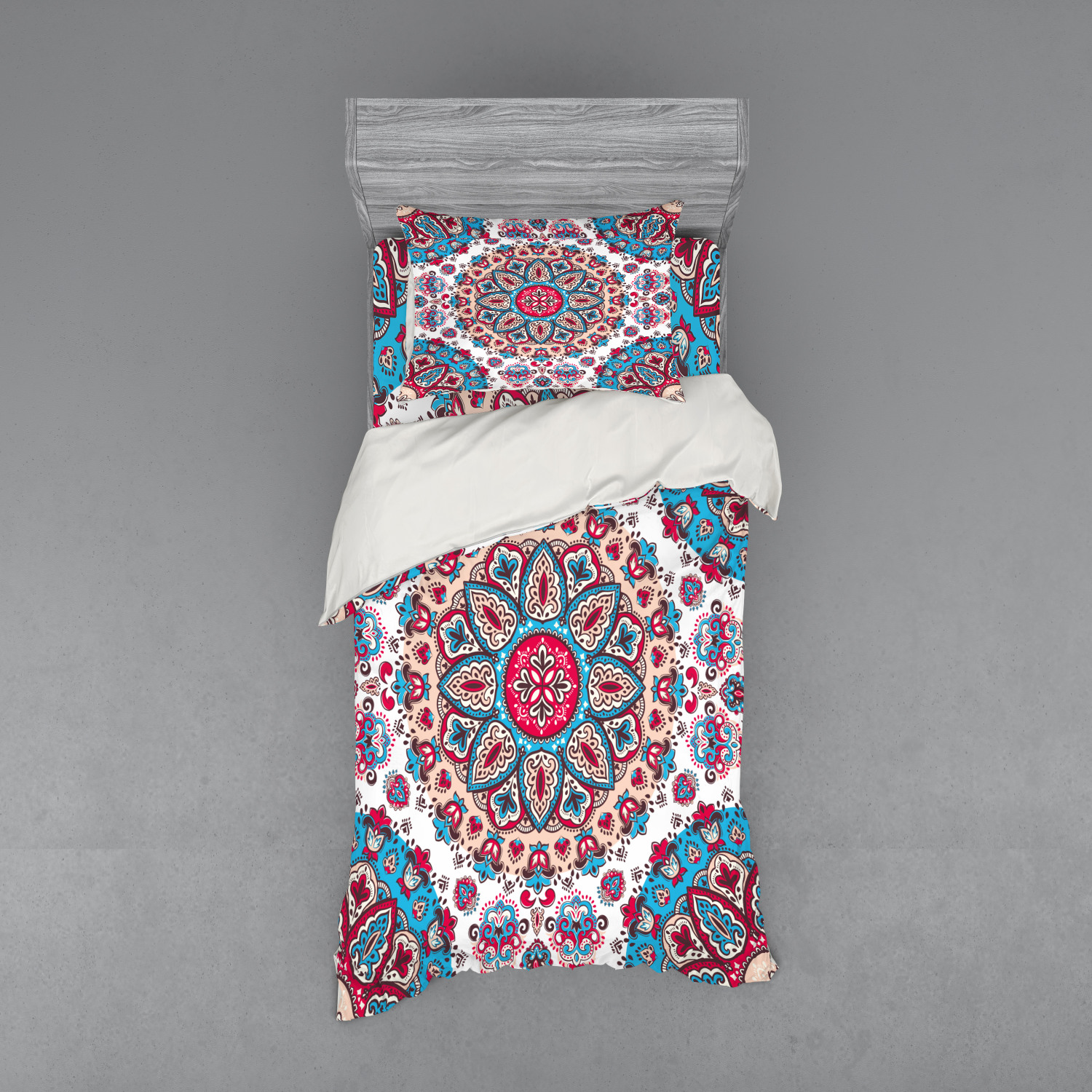 Ambesonne Ethnic Design Bedding Set Duvet Cover Sham Fitted Sheet in 3 Sizes - Picture 169 of 240