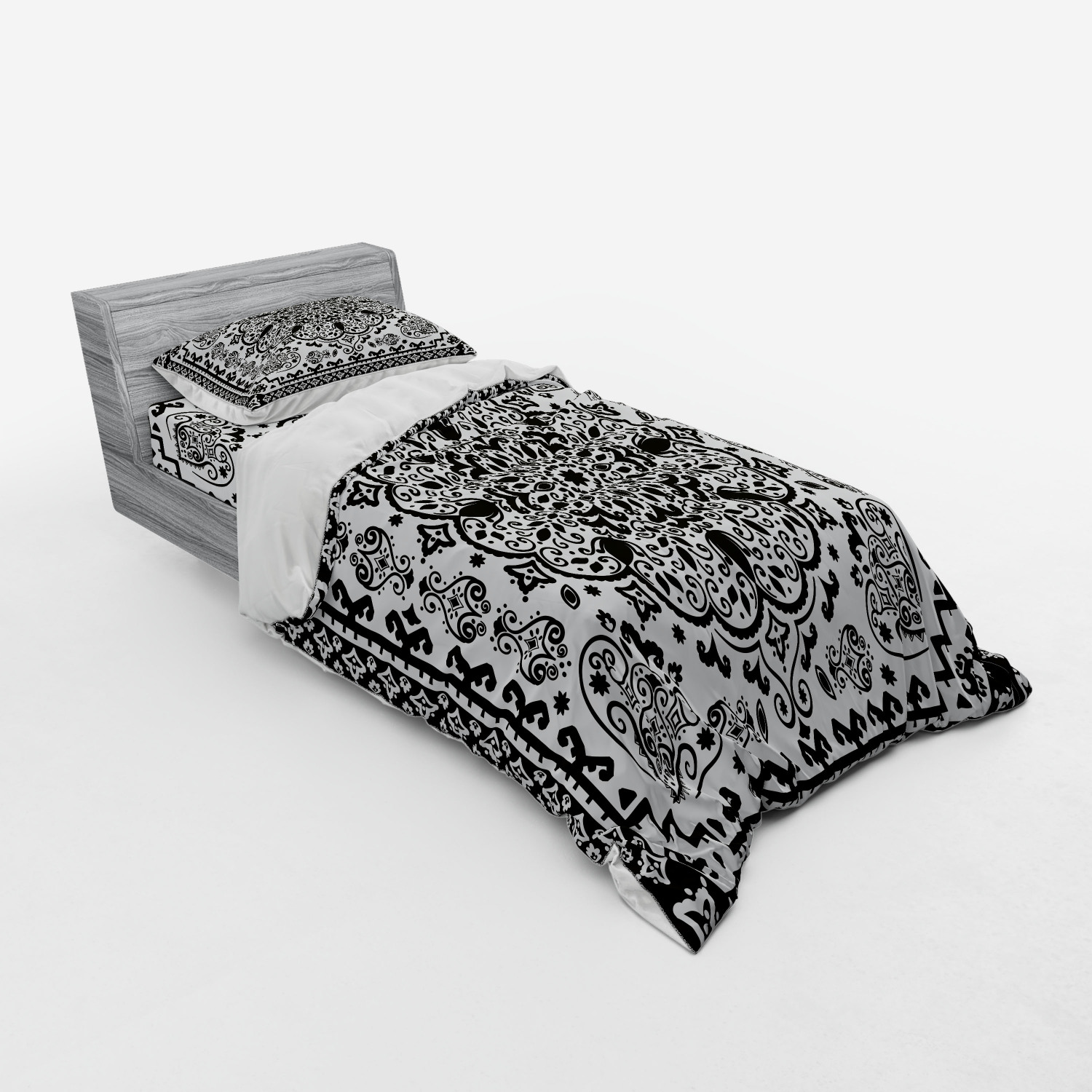 Ambesonne Ethnic Design Bedding Set Duvet Cover Sham Fitted Sheet in 3 Sizes - Picture 138 of 240