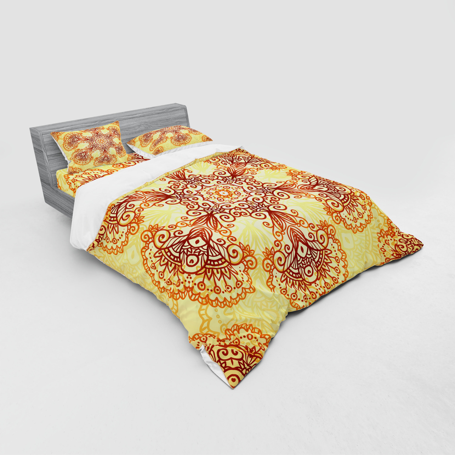 Ambesonne Ethnic Design Bedding Set Duvet Cover Sham Fitted Sheet in 3 Sizes - Picture 180 of 240