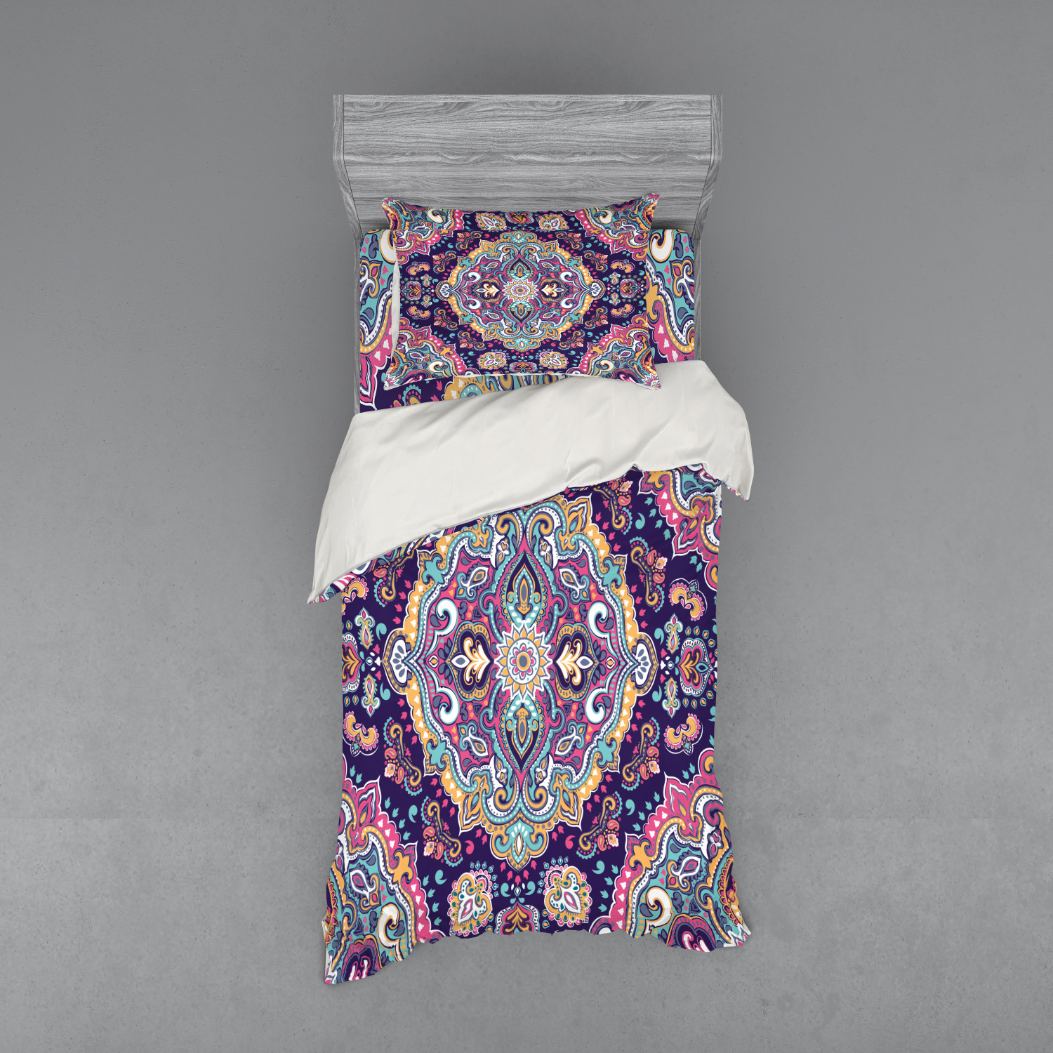 Ambesonne Ethnic Design Bedding Set Duvet Cover Sham Fitted Sheet in 3 Sizes - Picture 37 of 240