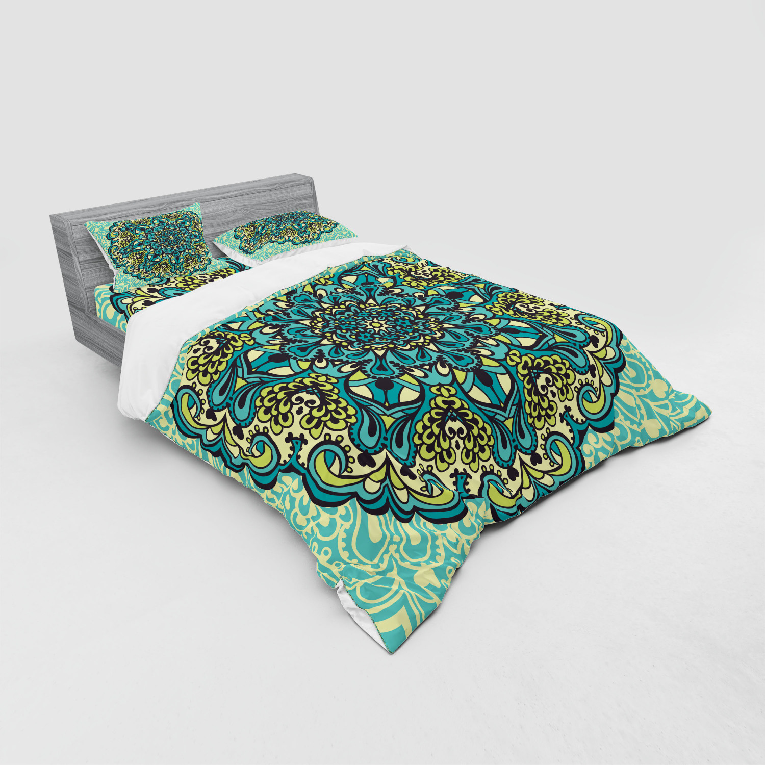 Ambesonne Ethnic Design Bedding Set Duvet Cover Sham Fitted Sheet in 3 Sizes - Picture 8 of 240