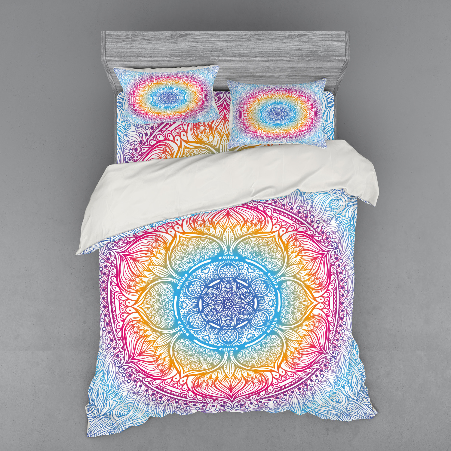 Ambesonne Ethnic Design Bedding Set Duvet Cover Sham Fitted Sheet in 3 Sizes - Picture 75 of 240