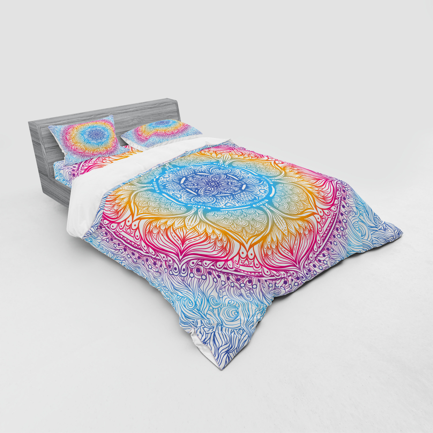 Ambesonne Ethnic Design Bedding Set Duvet Cover Sham Fitted Sheet in 3 Sizes - Picture 76 of 240