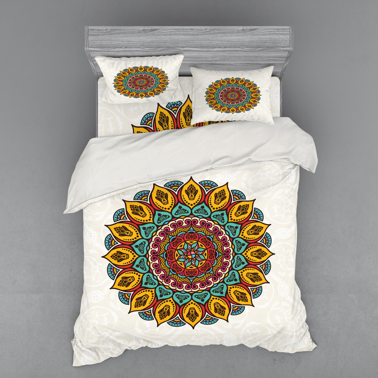 Ambesonne Ethnic Design Bedding Set Duvet Cover Sham Fitted Sheet in 3 Sizes - Picture 147 of 240