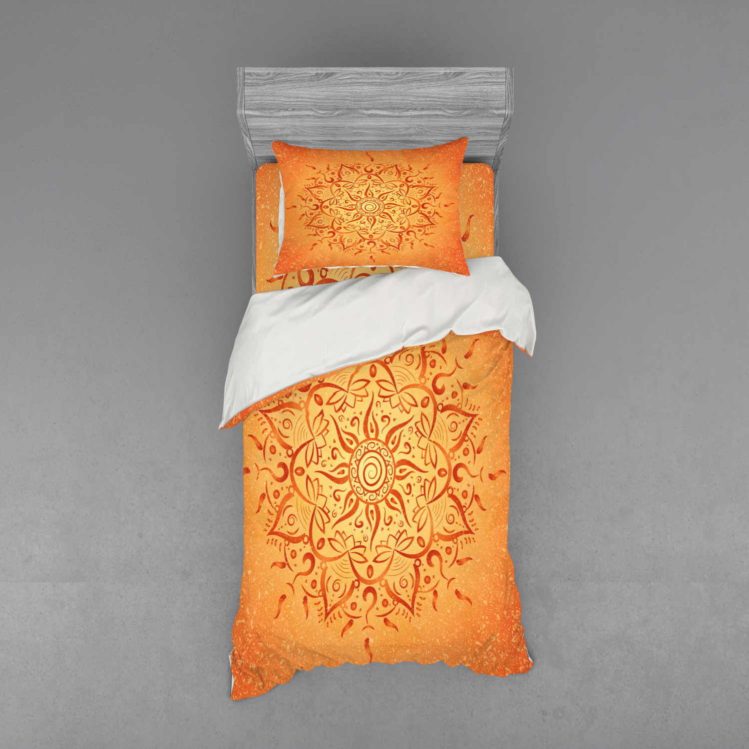 Ambesonne Leaf Print Bedding Set Duvet Cover Sham Fitted Sheet in 3 Sizes - Picture 133 of 228