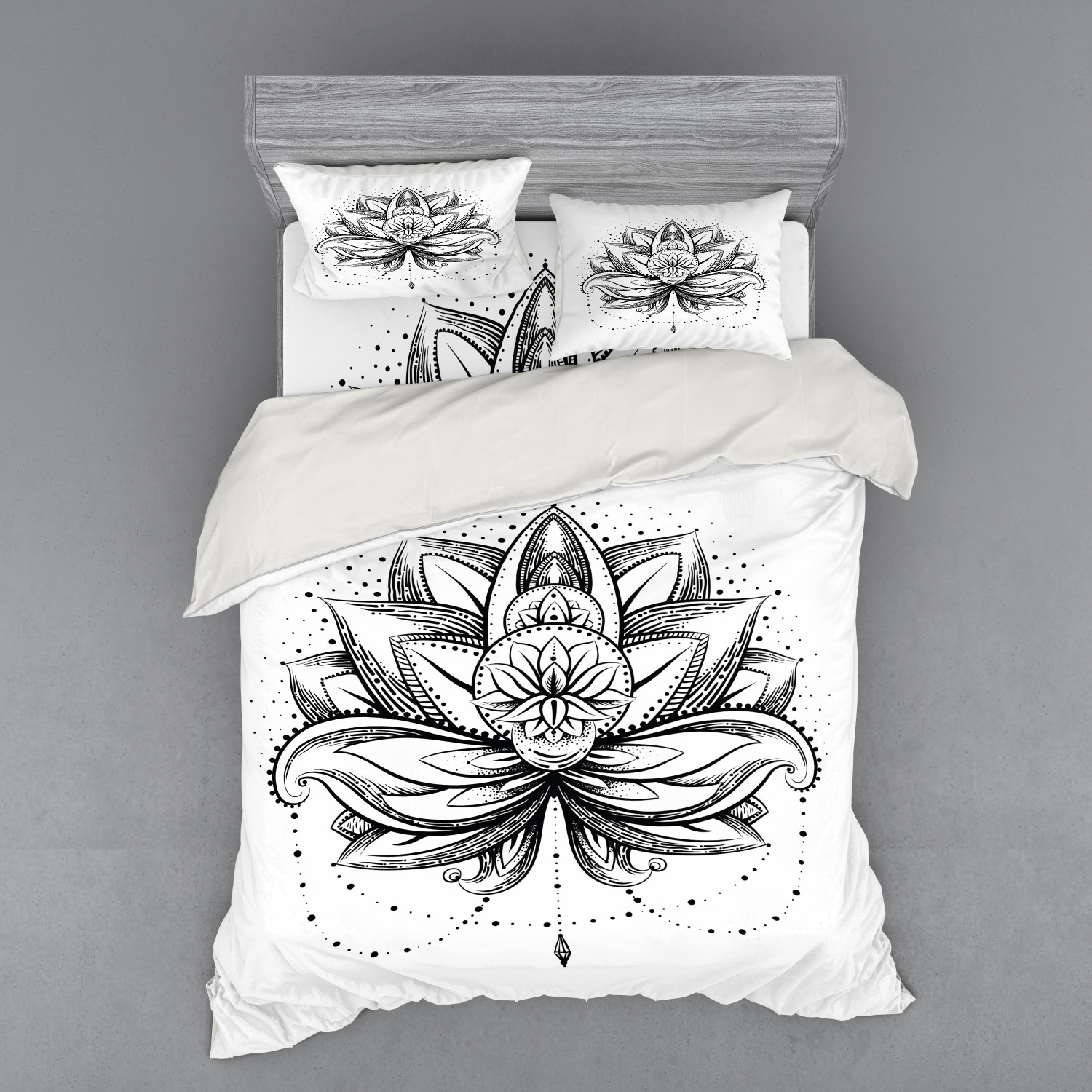 Ambesonne Leaf Print Bedding Set Duvet Cover Sham Fitted Sheet in 3 Sizes - Picture 147 of 228
