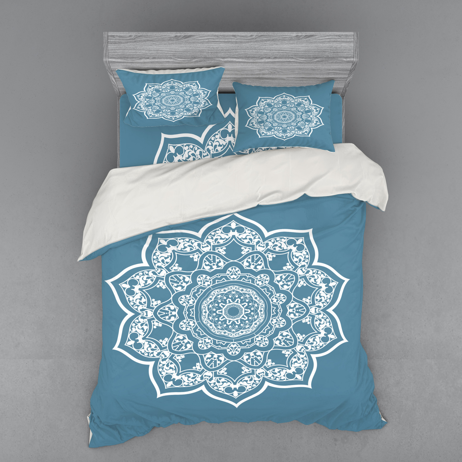 Ambesonne Leaf Print Bedding Set Duvet Cover Sham Fitted Sheet in 3 Sizes - Picture 103 of 228