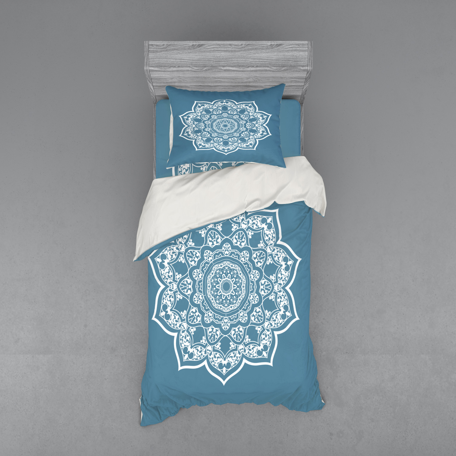 Ambesonne Leaf Print Bedding Set Duvet Cover Sham Fitted Sheet in 3 Sizes - Picture 101 of 228