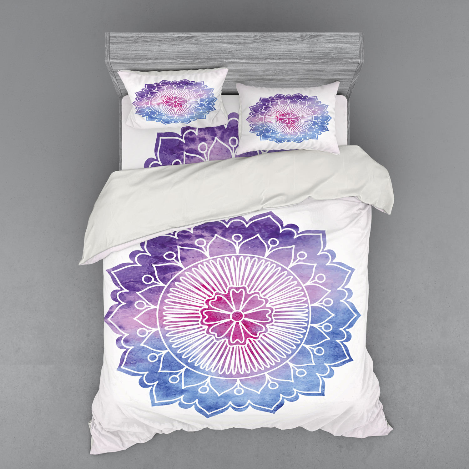 Ambesonne Leaf Print Bedding Set Duvet Cover Sham Fitted Sheet in 3 Sizes - Picture 31 of 228