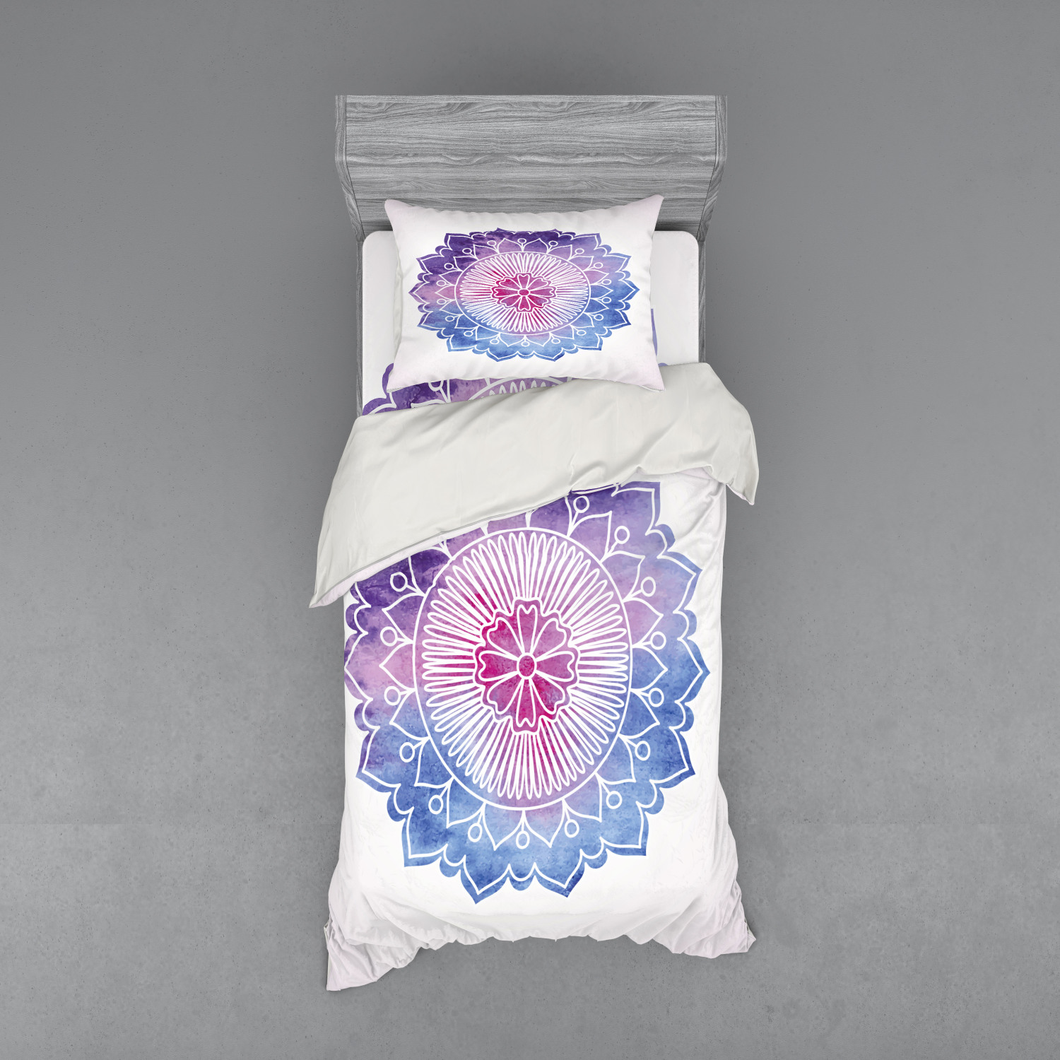 Ambesonne Leaf Print Bedding Set Duvet Cover Sham Fitted Sheet in 3 Sizes - Picture 29 of 228