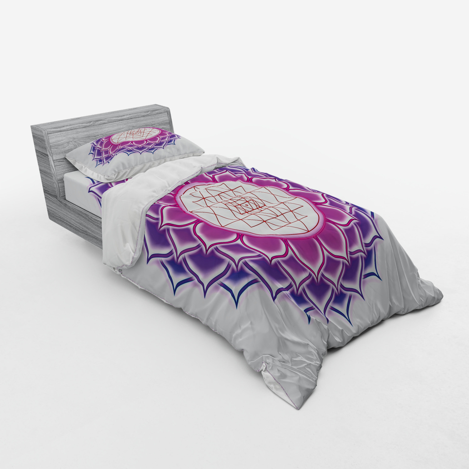Ambesonne Leaf Print Bedding Set Duvet Cover Sham Fitted Sheet in 3 Sizes - Picture 126 of 228