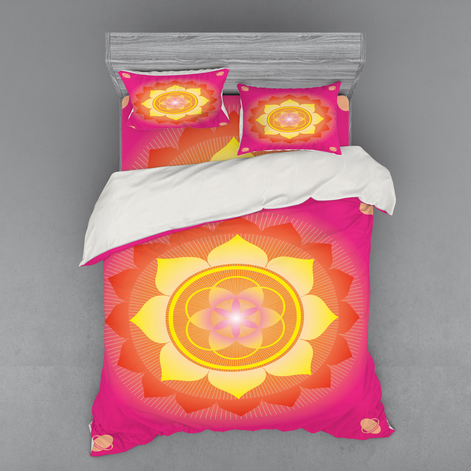 Ambesonne Leaf Print Bedding Set Duvet Cover Sham Fitted Sheet in 3 Sizes - Picture 111 of 228