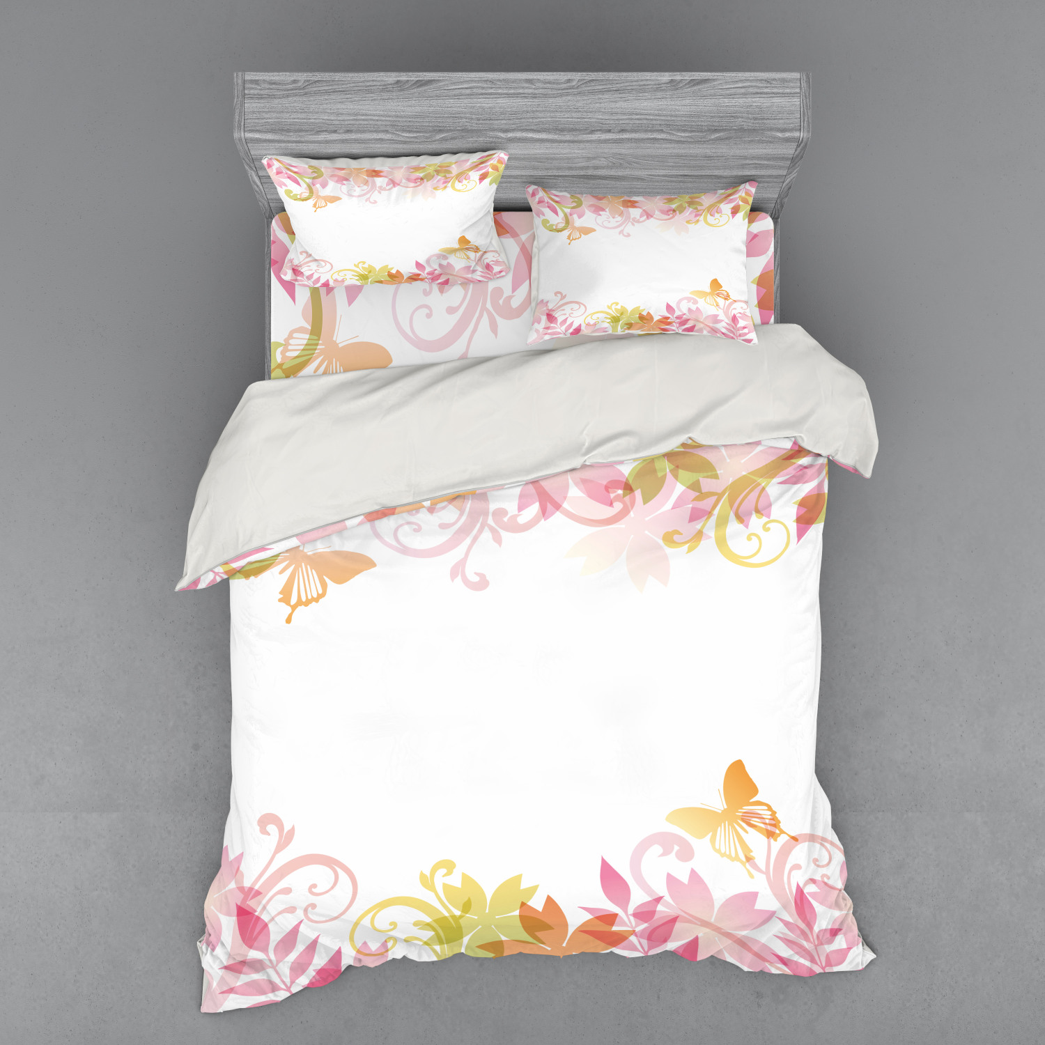 Ambesonne Pastel Design Bedding Set Duvet Cover Sham Fitted Sheet in 3 Sizes - Picture 91 of 236