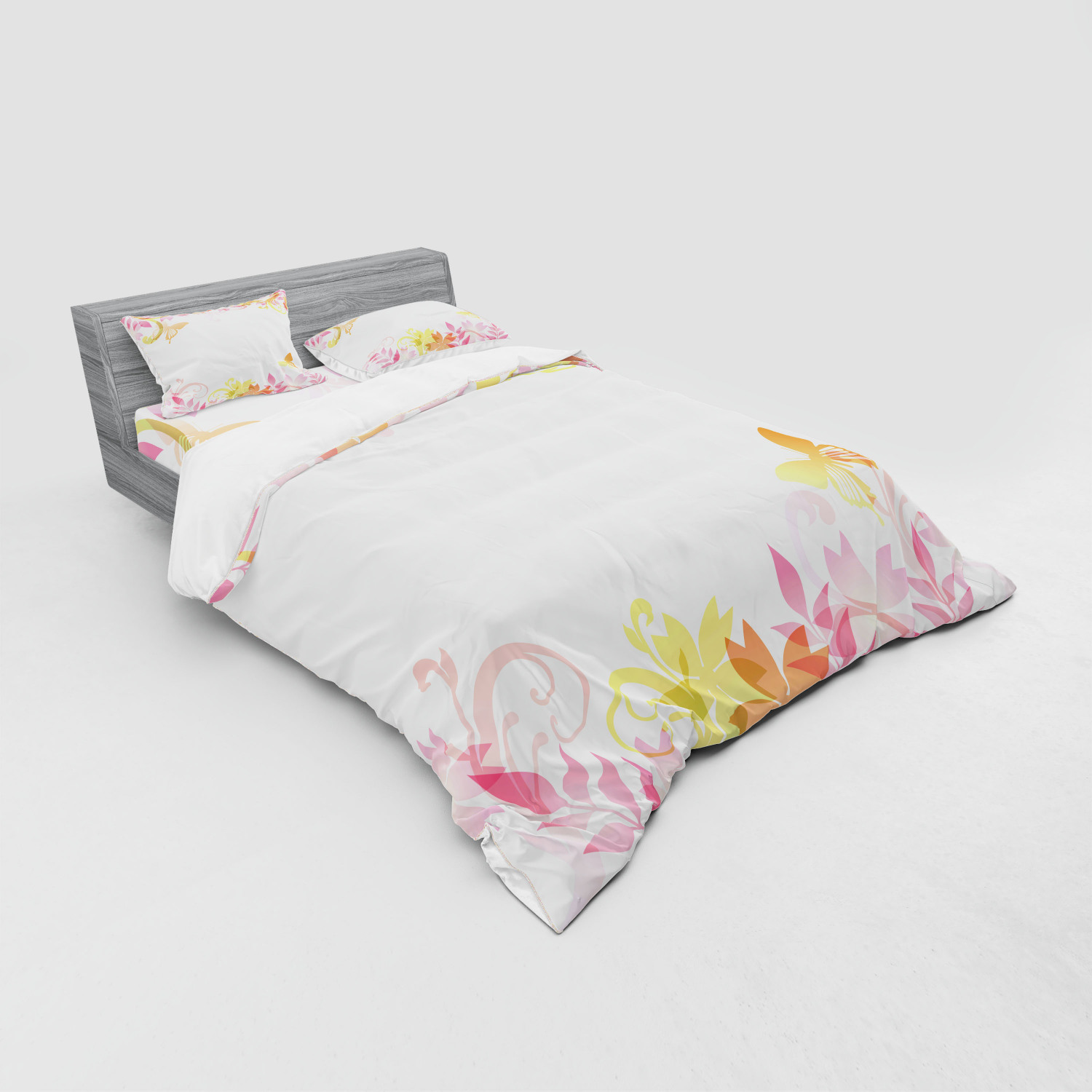Ambesonne Pastel Design Bedding Set Duvet Cover Sham Fitted Sheet in 3 Sizes - Picture 92 of 236