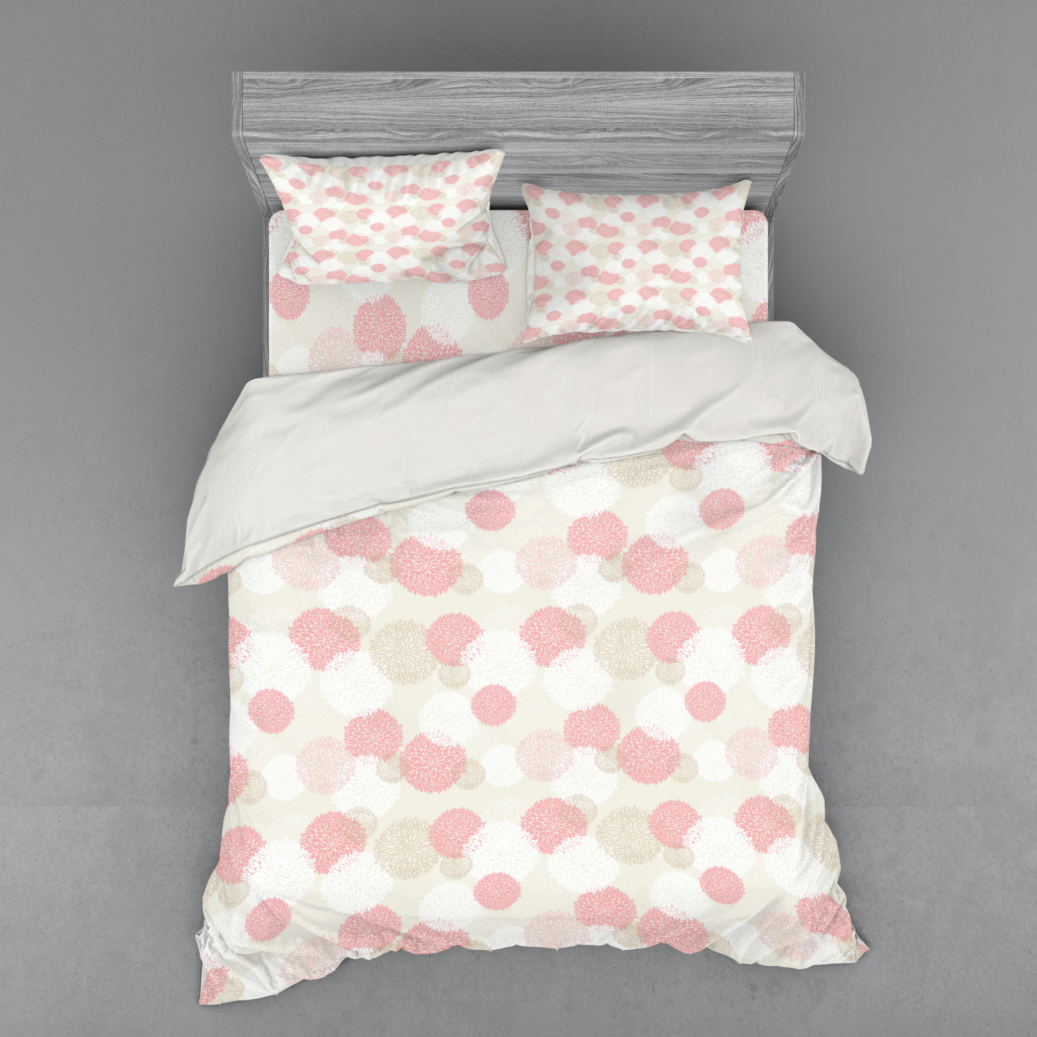Ambesonne Pastel Design Bedding Set Duvet Cover Sham Fitted Sheet in 3 Sizes - Picture 167 of 236